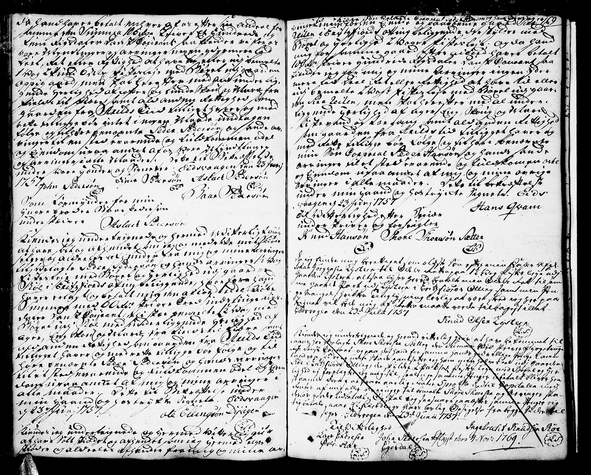 Romsdal sorenskriveri, SAT/A-4149/1/2/2C/L0003: Pantebok nr. 3, 1747-1767, s. 169