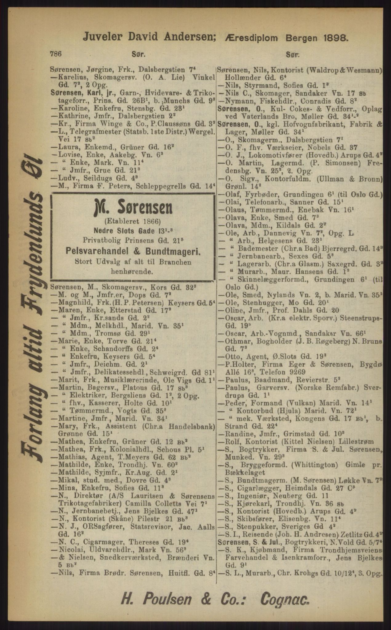 Kristiania/Oslo adressebok, PUBL/-, 1903, s. 786