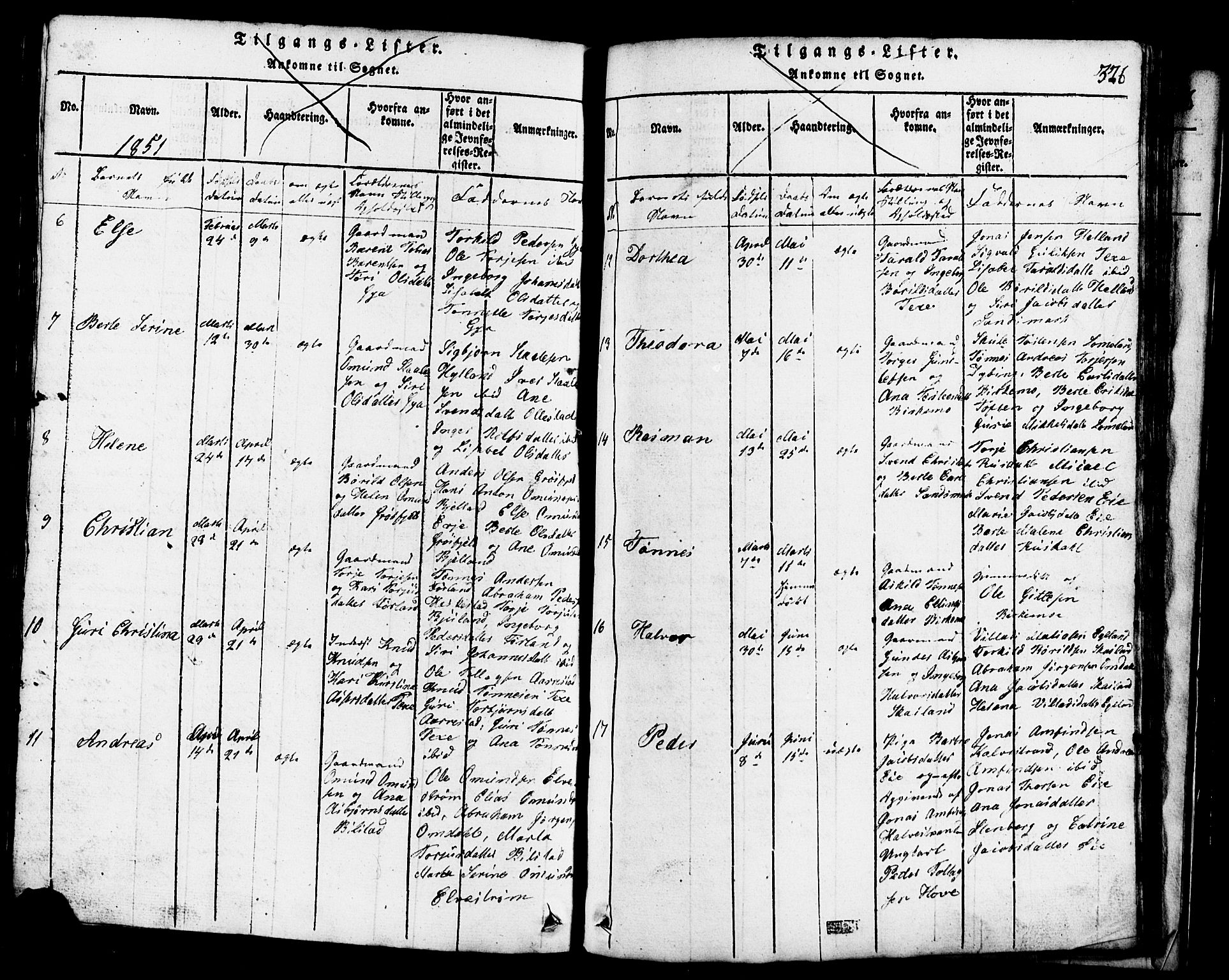 Lund sokneprestkontor, AV/SAST-A-101809/S07/L0001: Klokkerbok nr. B 1, 1815-1853, s. 326