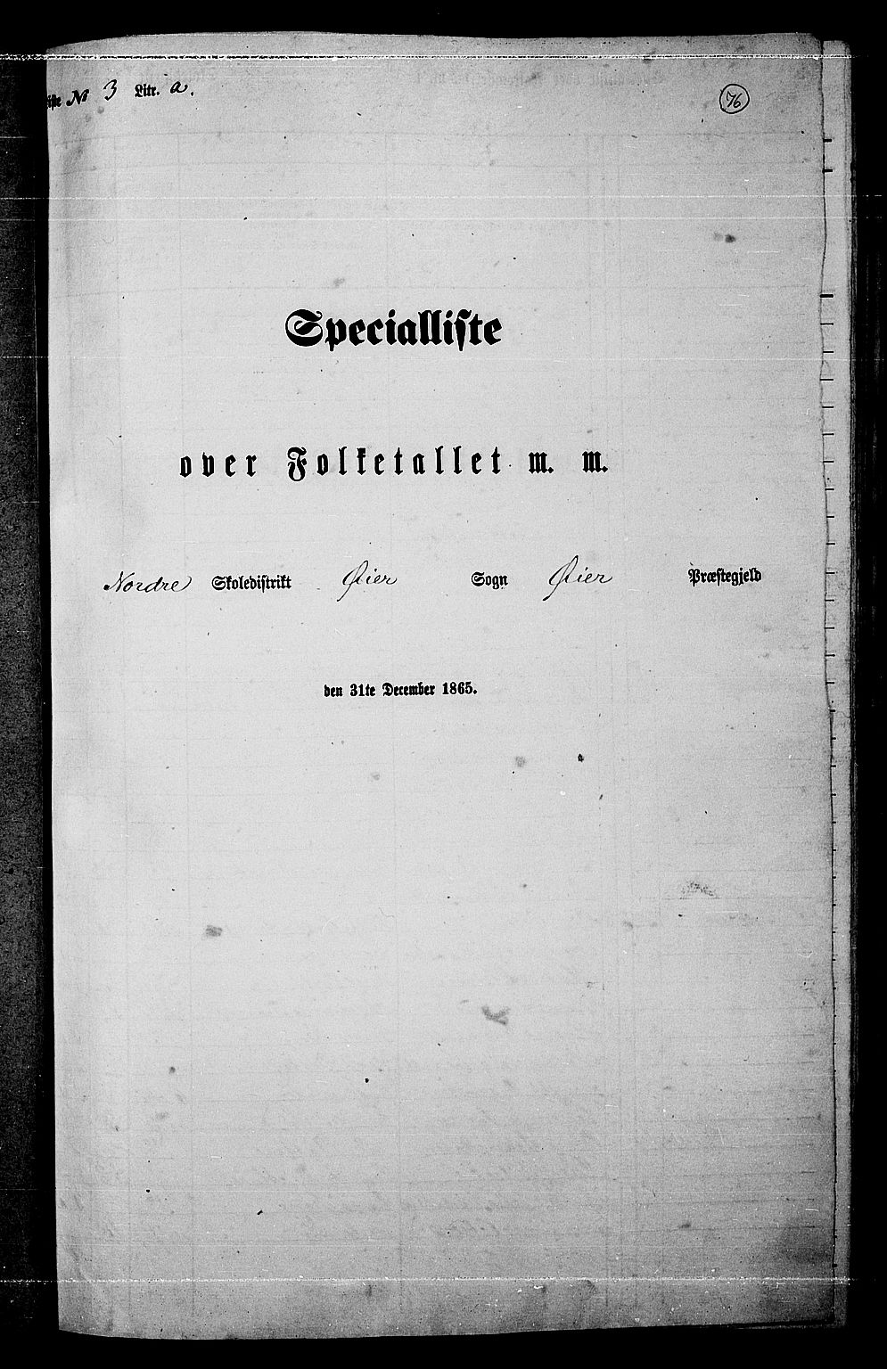RA, Folketelling 1865 for 0521P Øyer prestegjeld, 1865, s. 67