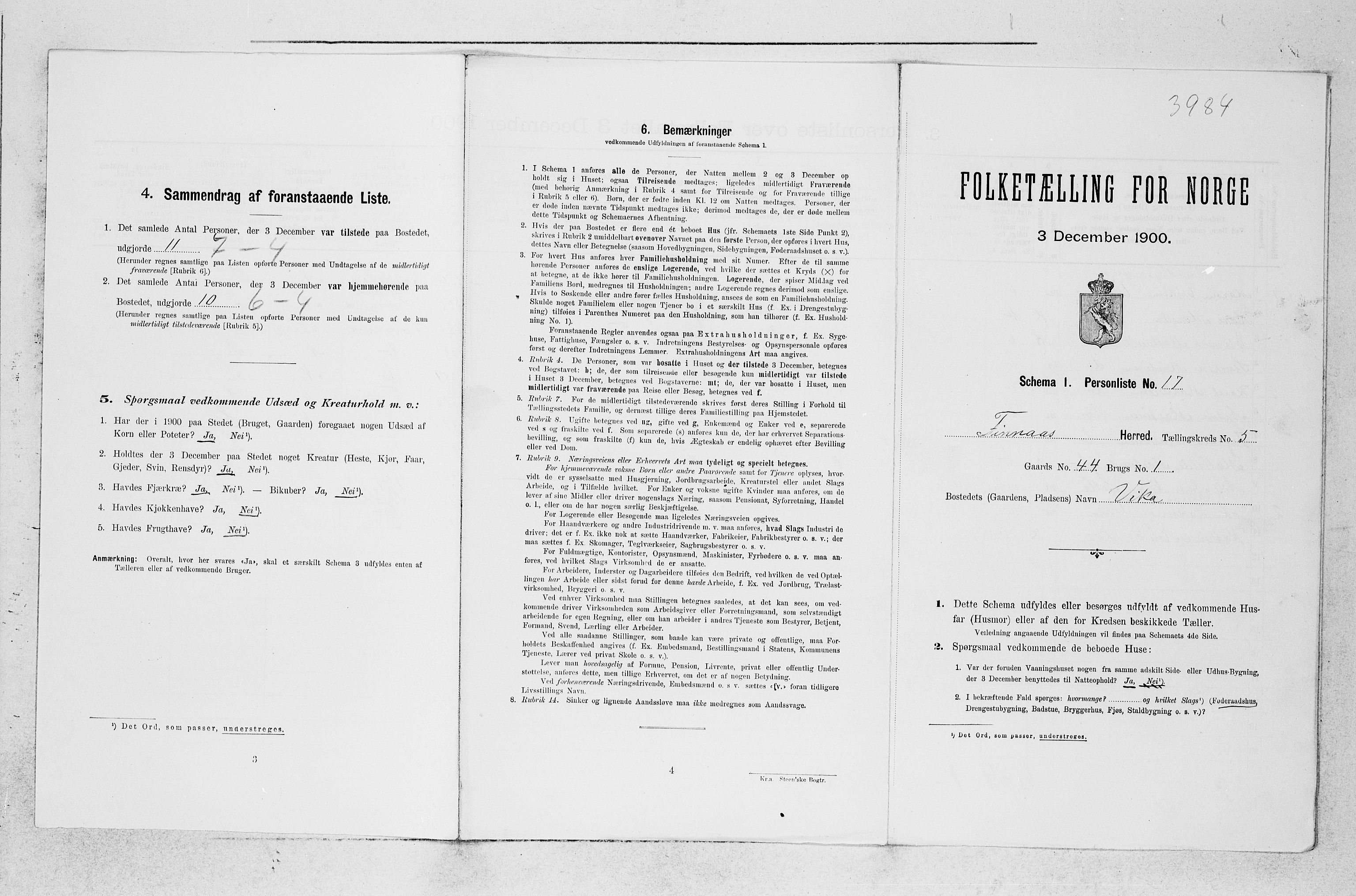 SAB, Folketelling 1900 for 1218 Finnås herred, 1900, s. 591