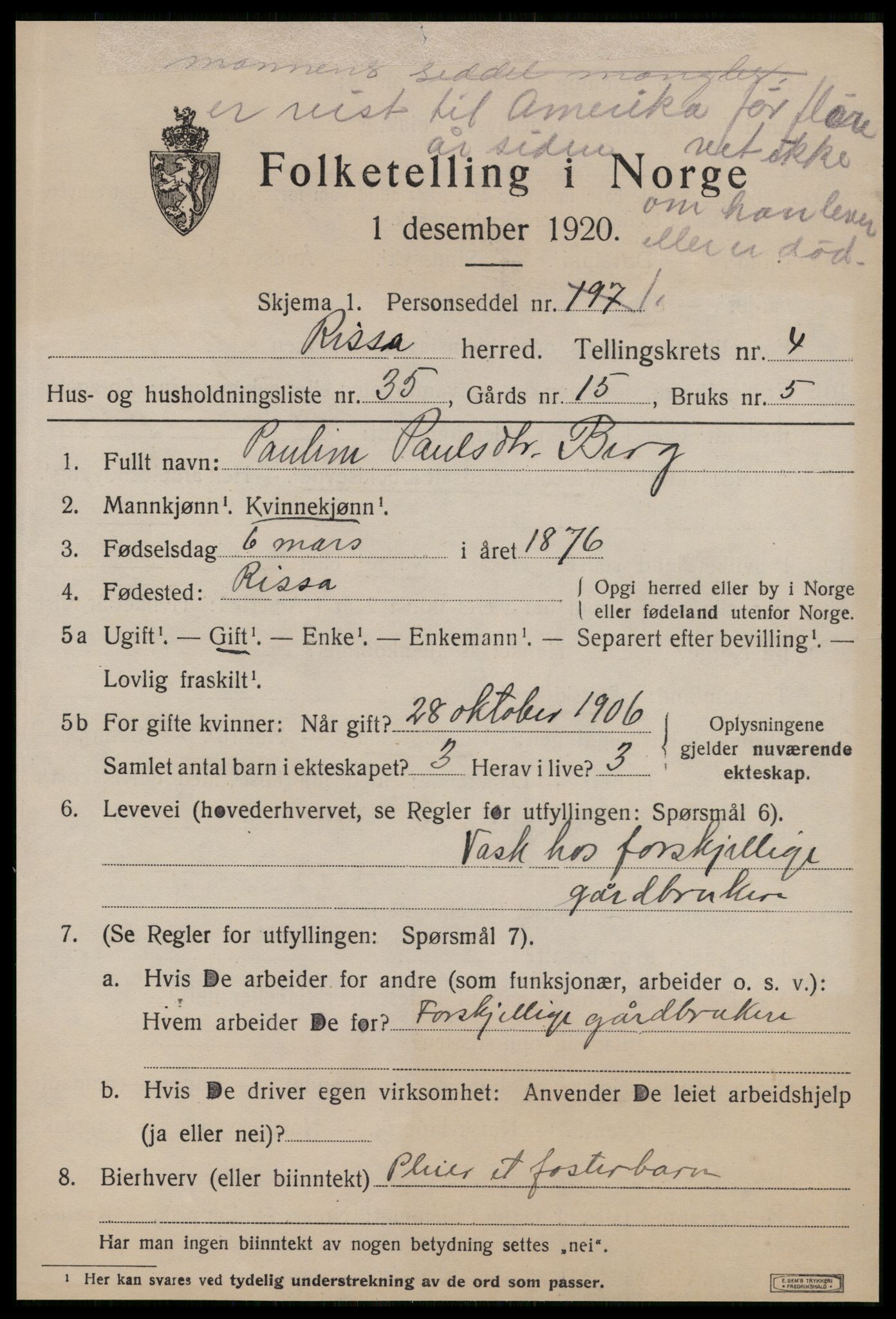SAT, Folketelling 1920 for 1624 Rissa herred, 1920, s. 3339