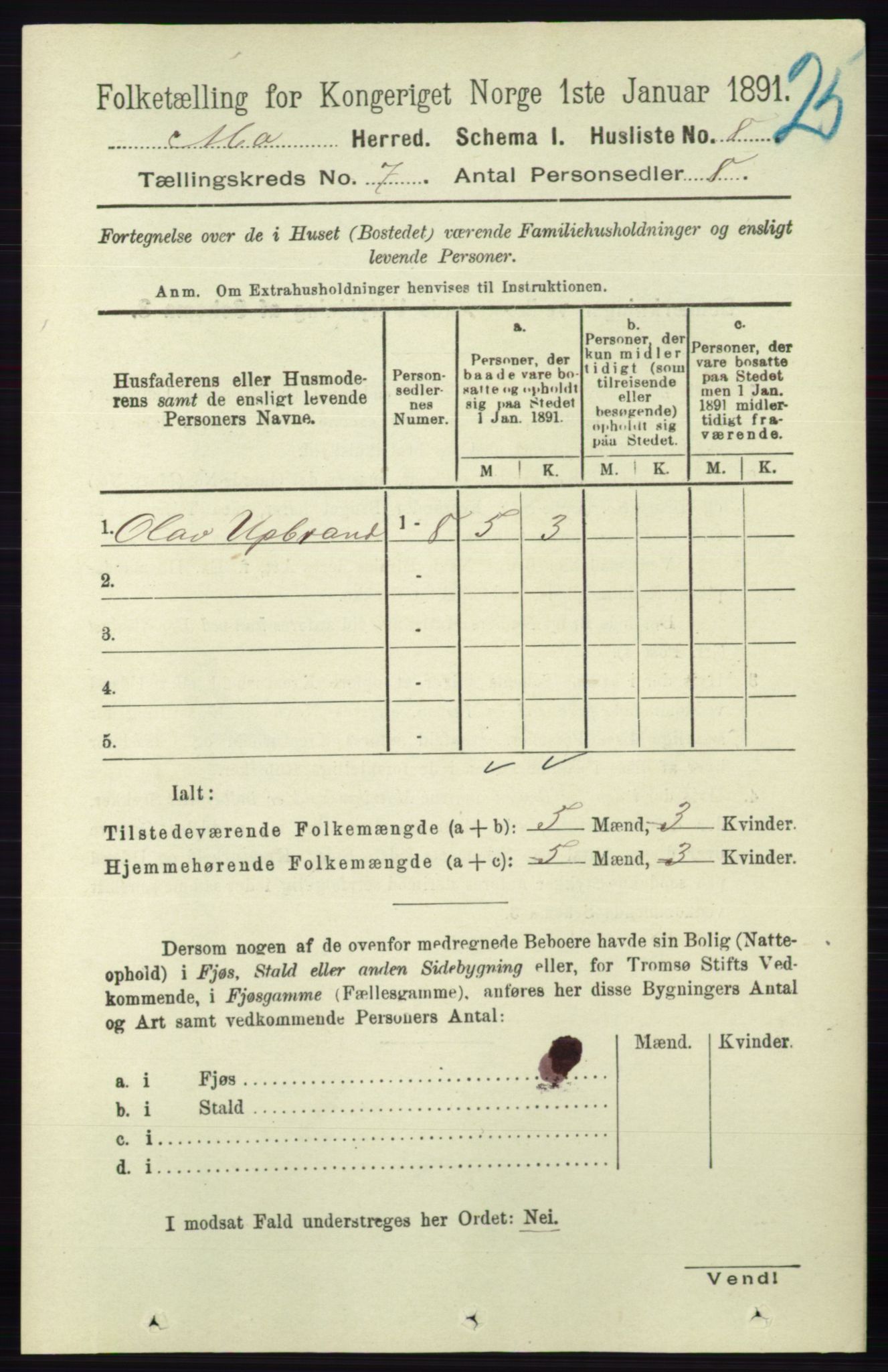 RA, Folketelling 1891 for 0832 Mo herred, 1891, s. 1730