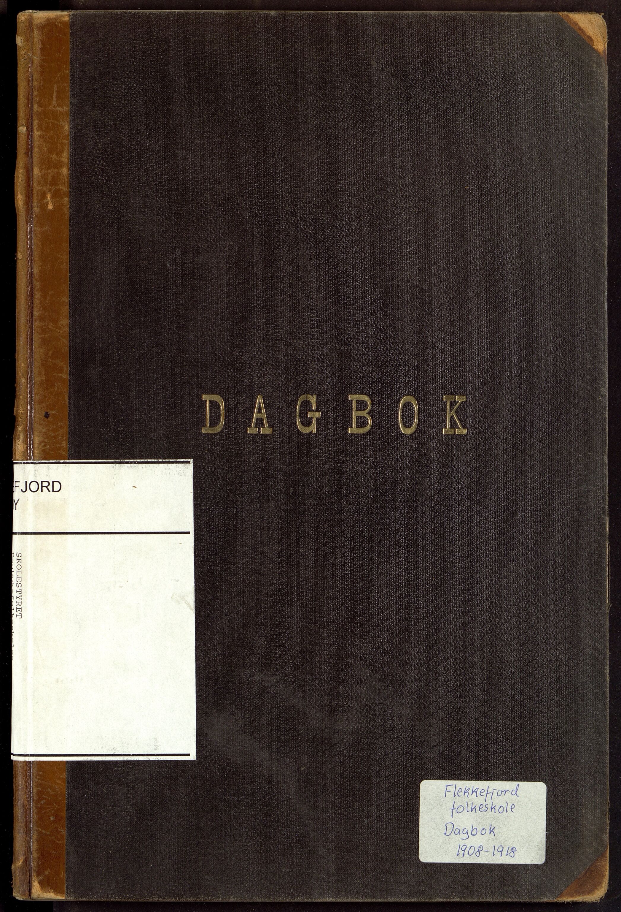 Flekkefjord By - Flekkefjord Folkeskole, ARKSOR/1004FG550/I/L0005: Dagbok, 1908-1919