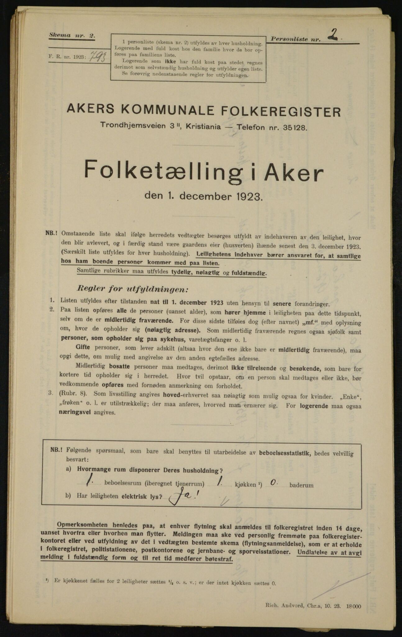 , Kommunal folketelling 1.12.1923 for Aker, 1923, s. 12240