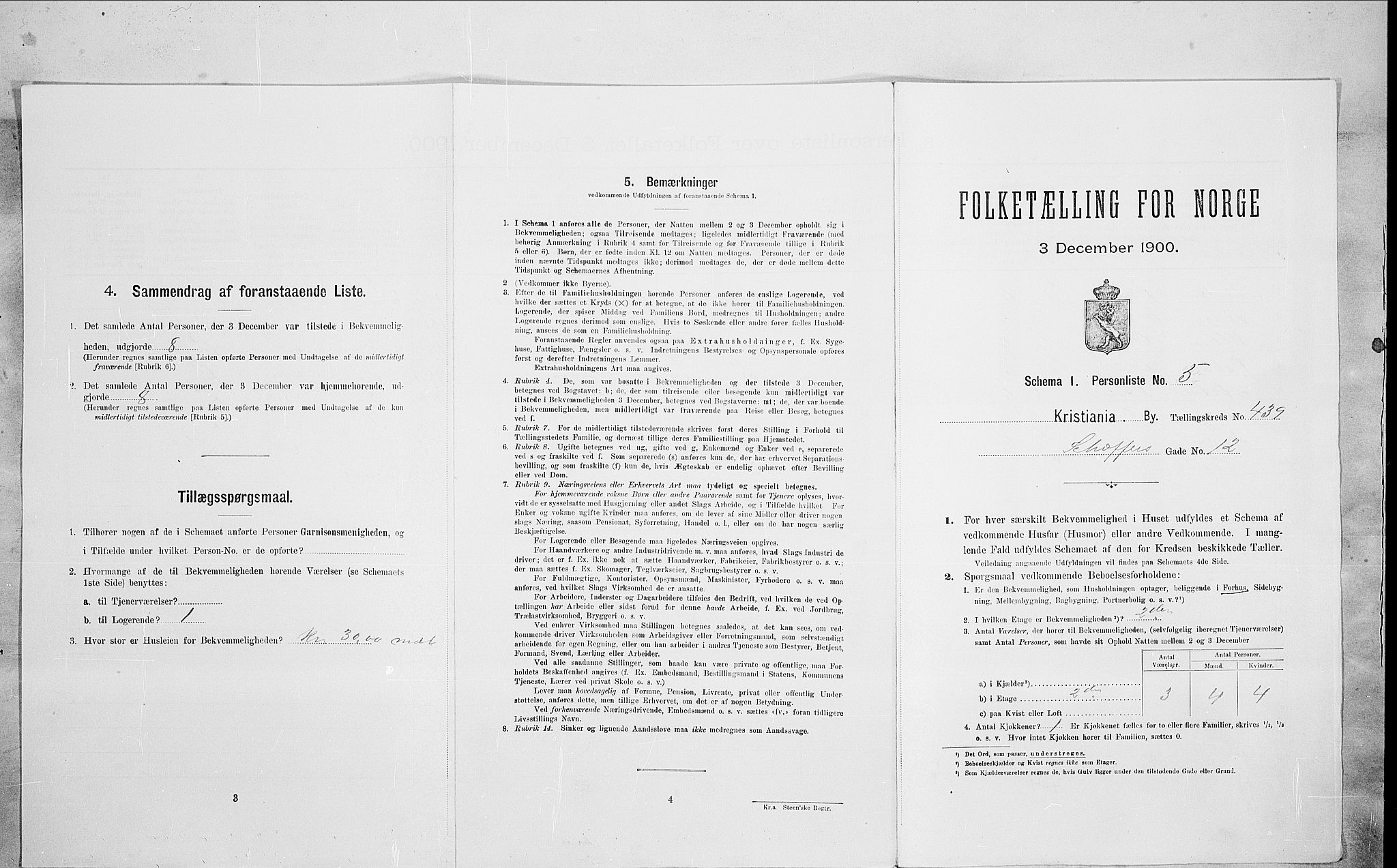 SAO, Folketelling 1900 for 0301 Kristiania kjøpstad, 1900, s. 82989