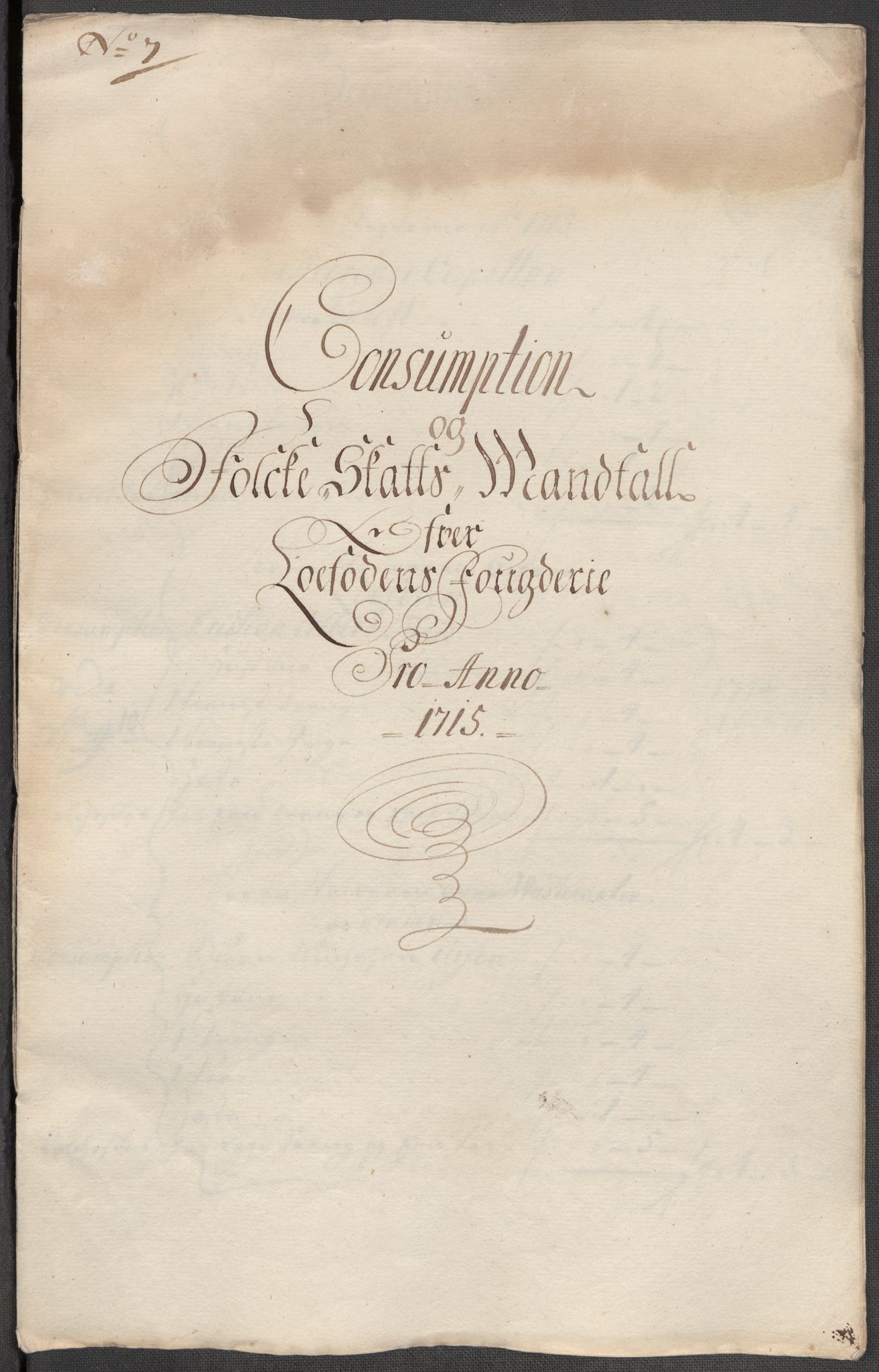 Rentekammeret inntil 1814, Reviderte regnskaper, Fogderegnskap, RA/EA-4092/R67/L4681: Fogderegnskap Vesterålen, Andenes og Lofoten, 1715, s. 88