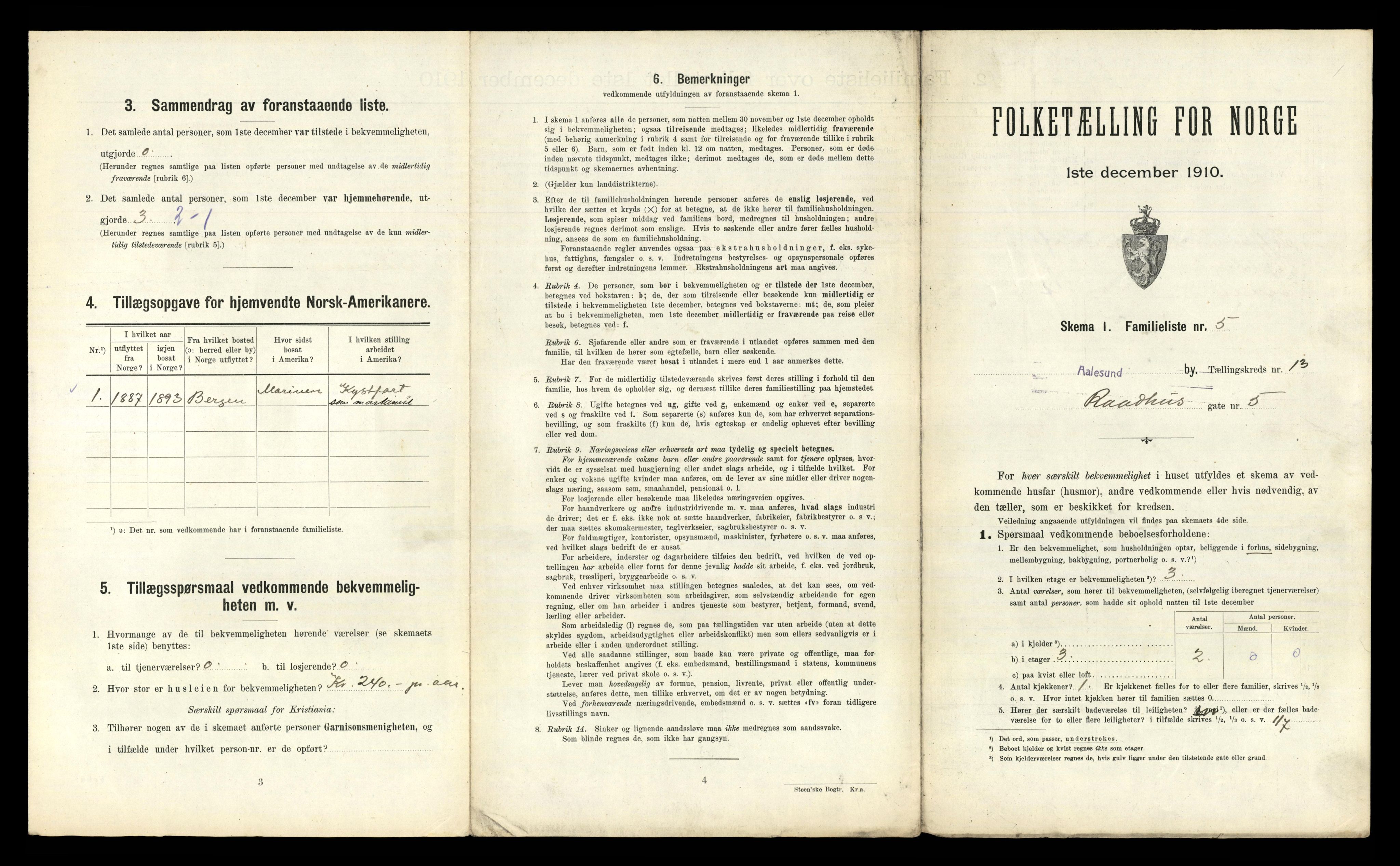 RA, Folketelling 1910 for 1501 Ålesund kjøpstad, 1910, s. 5203