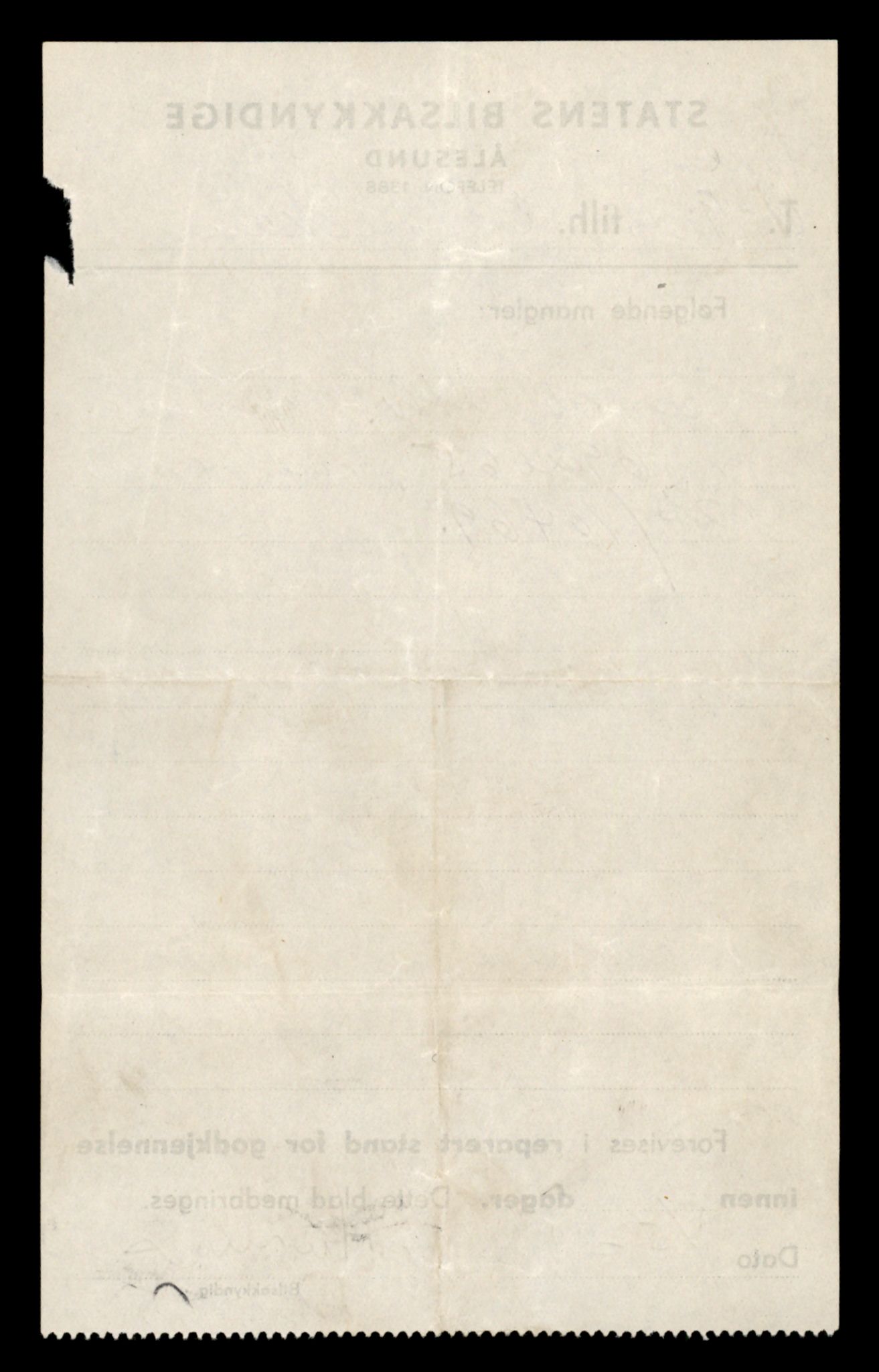 Møre og Romsdal vegkontor - Ålesund trafikkstasjon, AV/SAT-A-4099/F/Fe/L0026: Registreringskort for kjøretøy T 11046 - T 11160, 1927-1998, s. 1134