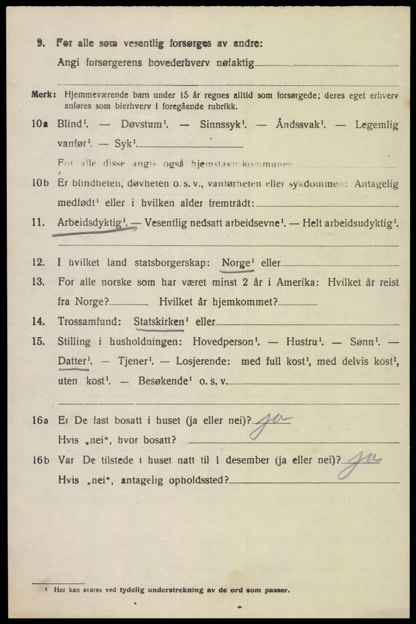 SAK, Folketelling 1920 for 1012 Oddernes herred, 1920, s. 10078
