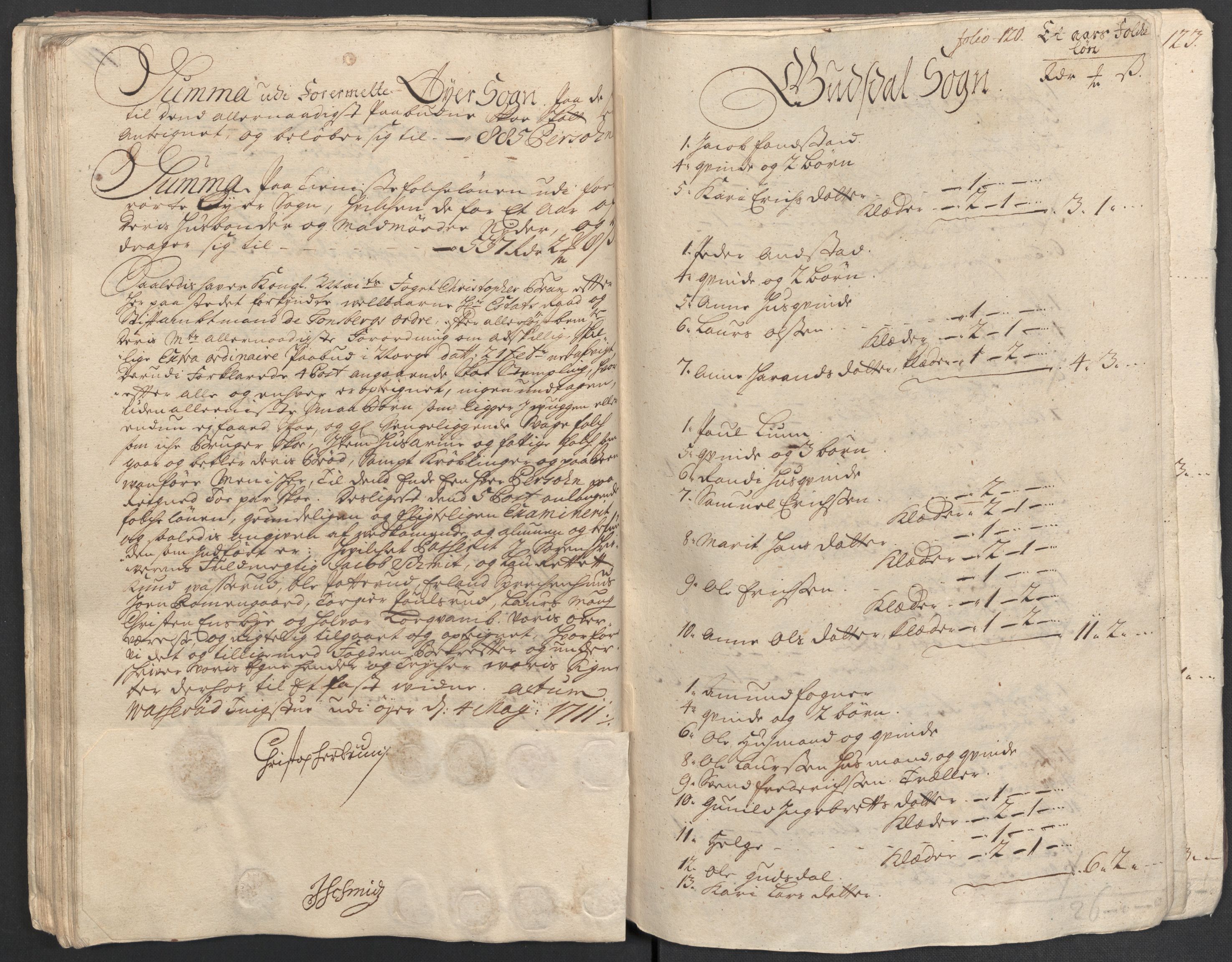 Rentekammeret inntil 1814, Reviderte regnskaper, Fogderegnskap, RA/EA-4092/R17/L1180: Fogderegnskap Gudbrandsdal, 1711, s. 286