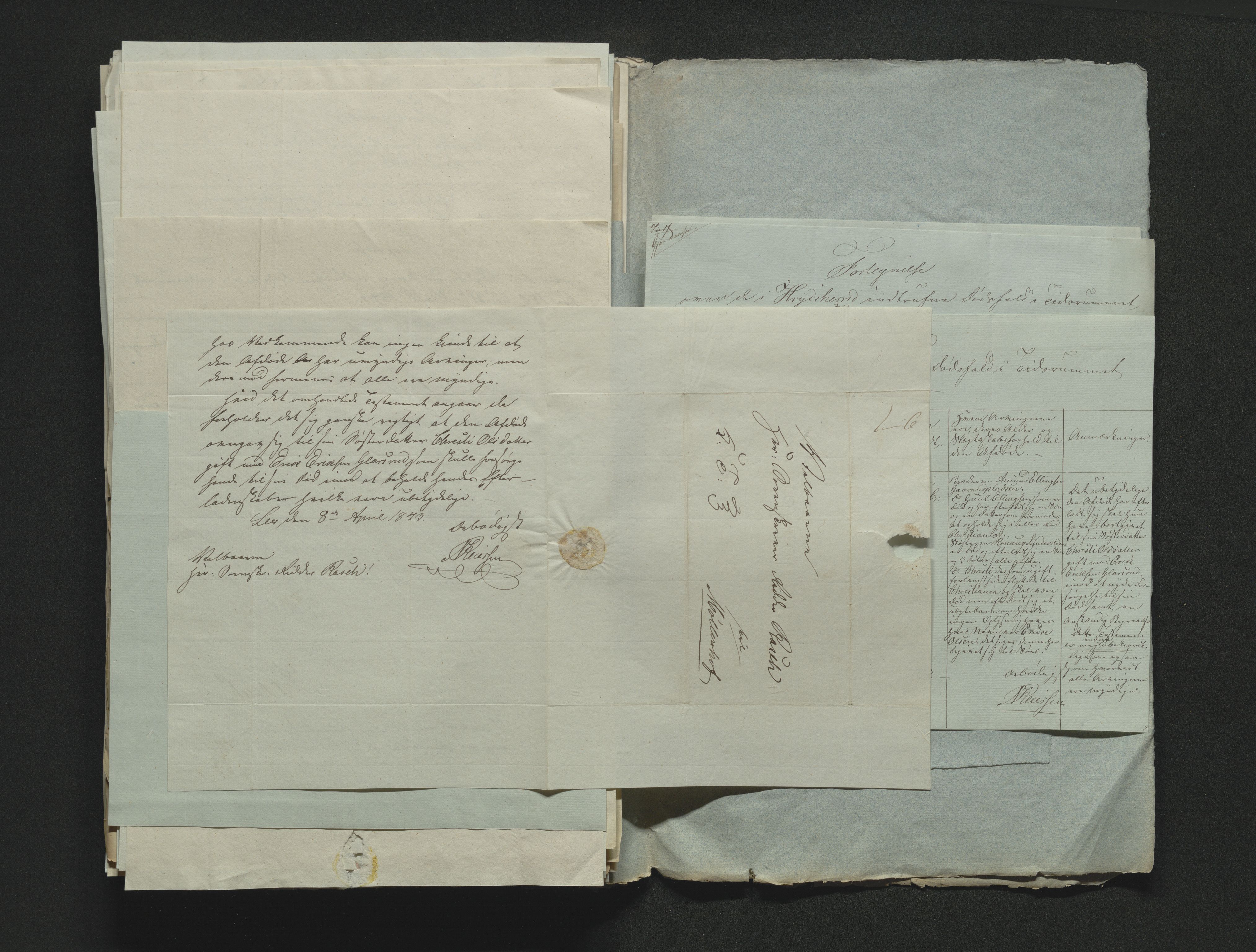 Eiker, Modum og Sigdal sorenskriveri, AV/SAKO-A-123/H/Ha/Hab/L0006: Dødsfallsmeldinger, 1841-1845