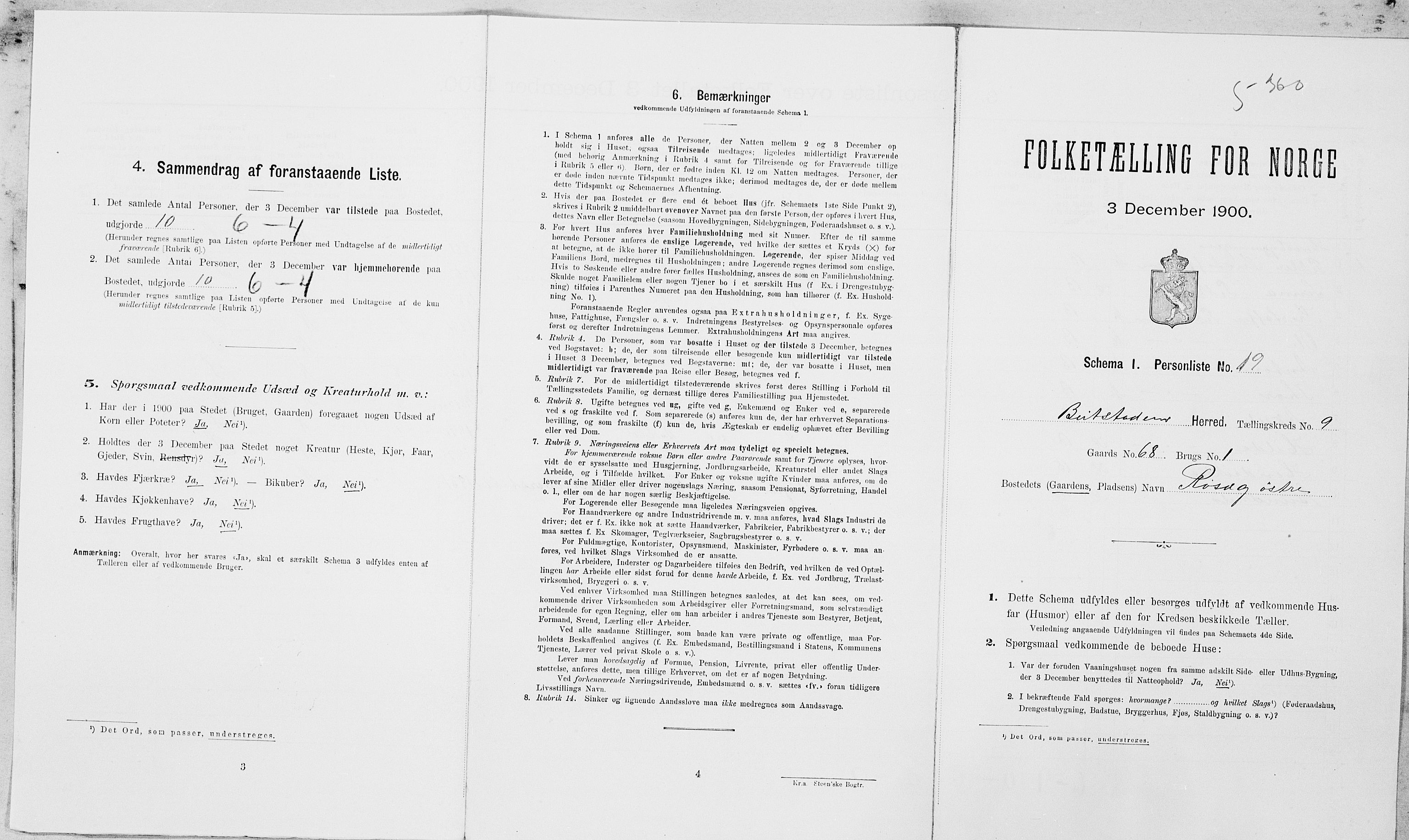 SAT, Folketelling 1900 for 1727 Beitstad herred, 1900, s. 729