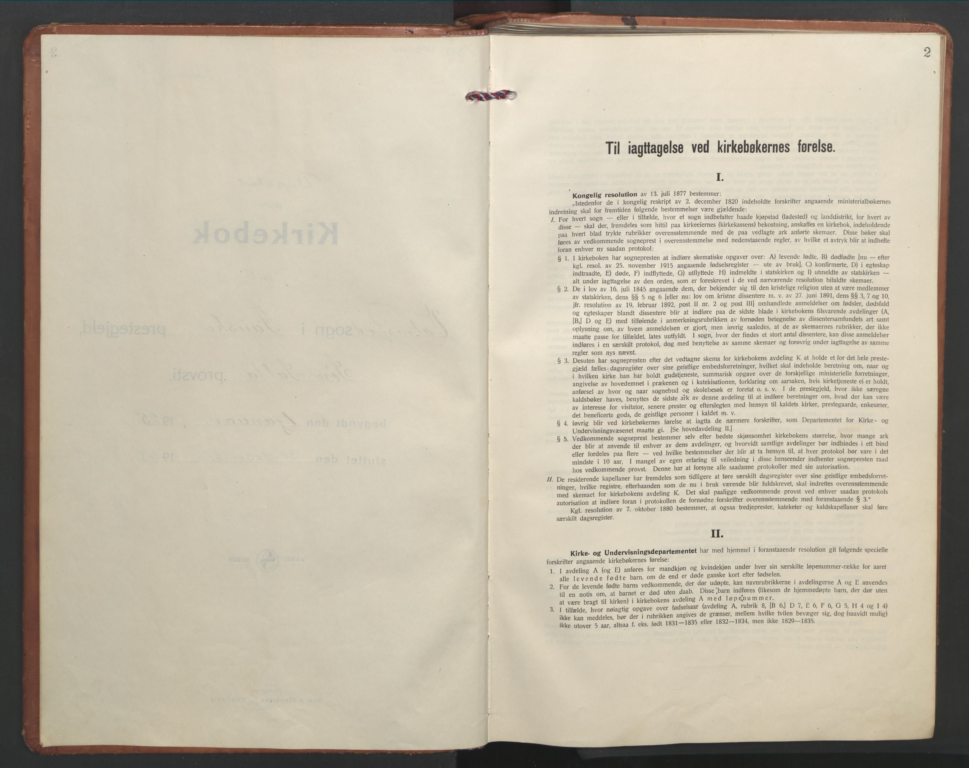 Ministerialprotokoller, klokkerbøker og fødselsregistre - Nordland, AV/SAT-A-1459/851/L0727: Klokkerbok nr. 851C02, 1925-1948, s. 2