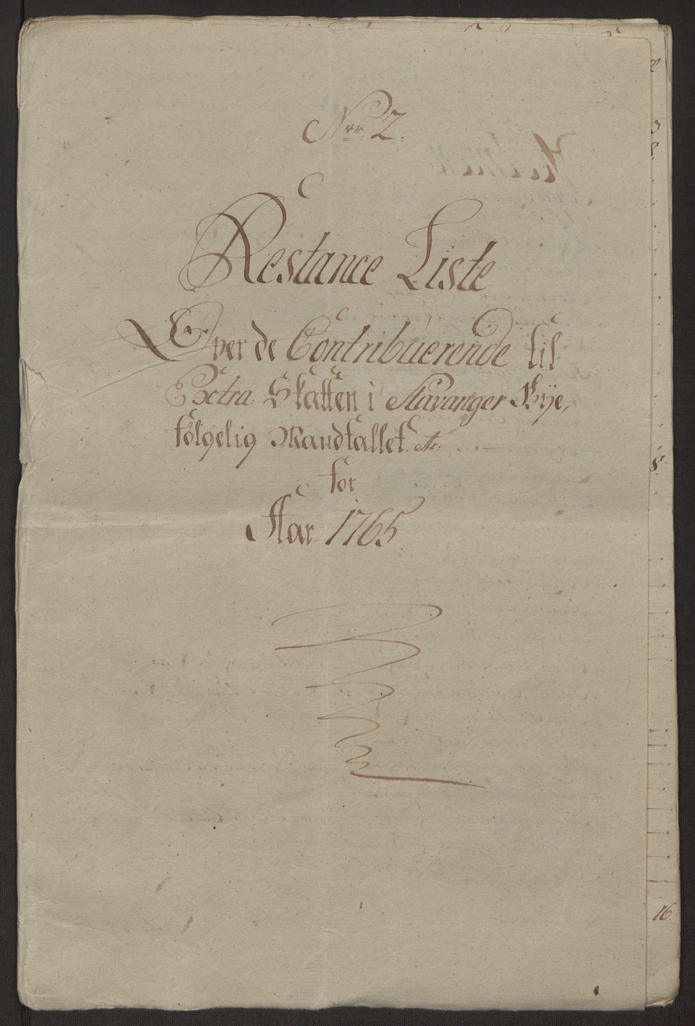 Rentekammeret inntil 1814, Reviderte regnskaper, Byregnskaper, RA/EA-4066/R/Ro/L0305/0001: [O6] Kontribusjonsregnskap / Ekstraskatt, 1762-1768, s. 129