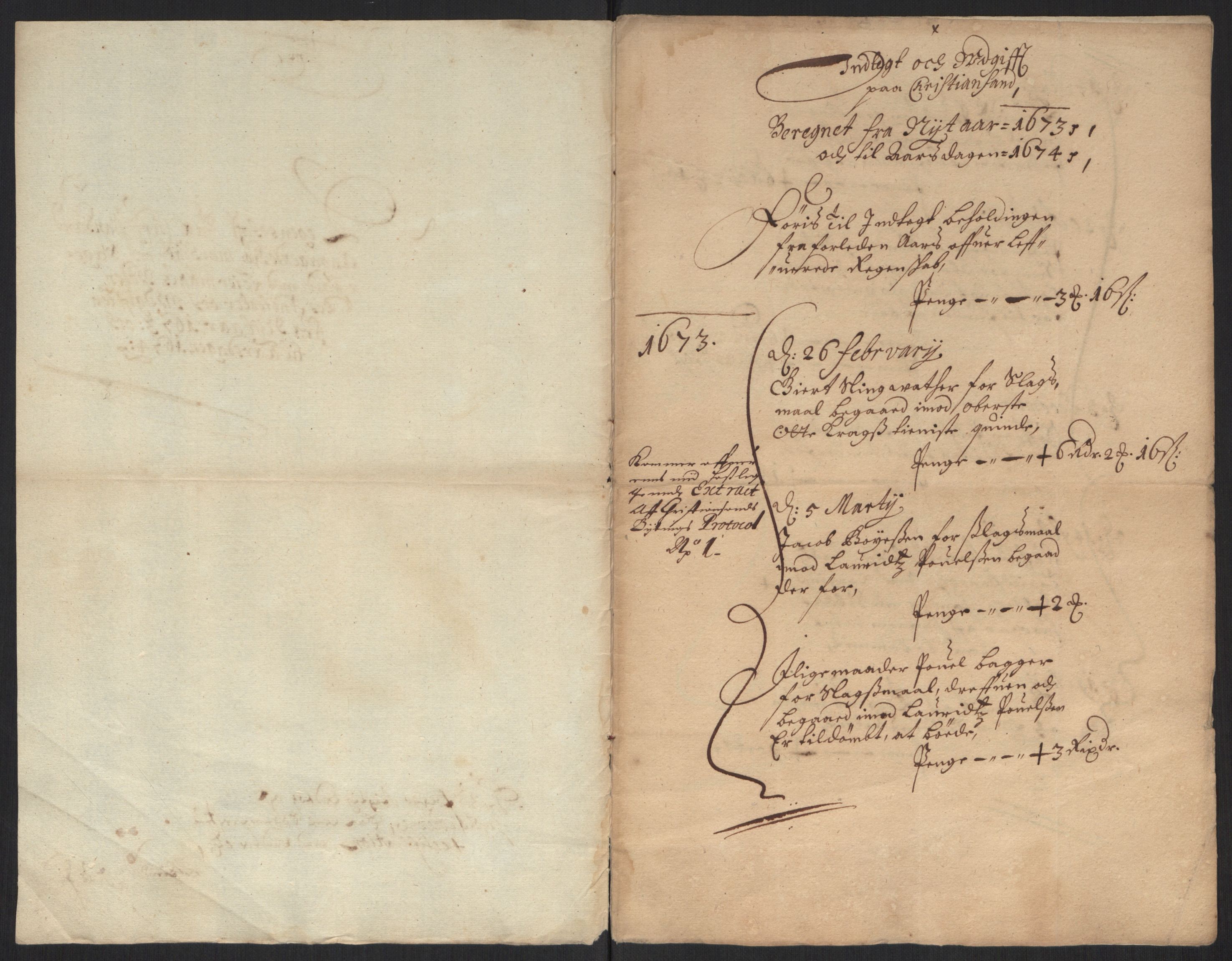Rentekammeret inntil 1814, Reviderte regnskaper, Byregnskaper, RA/EA-4066/R/Rm/L0284: [M17] Sikt og sakefall, 1658-1680, s. 81