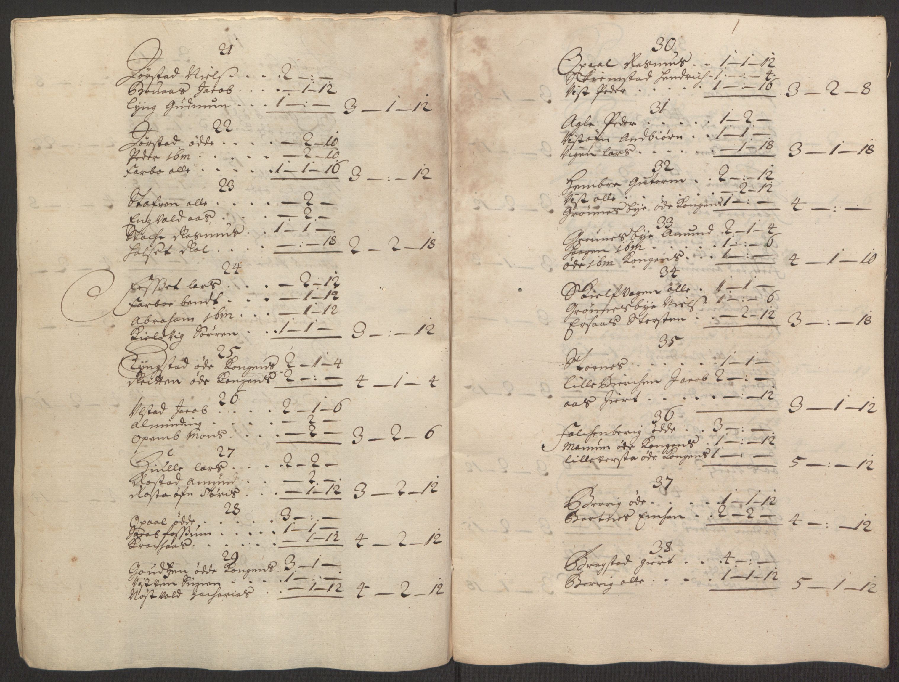 Rentekammeret inntil 1814, Reviderte regnskaper, Fogderegnskap, AV/RA-EA-4092/R63/L4308: Fogderegnskap Inderøy, 1692-1694, s. 96