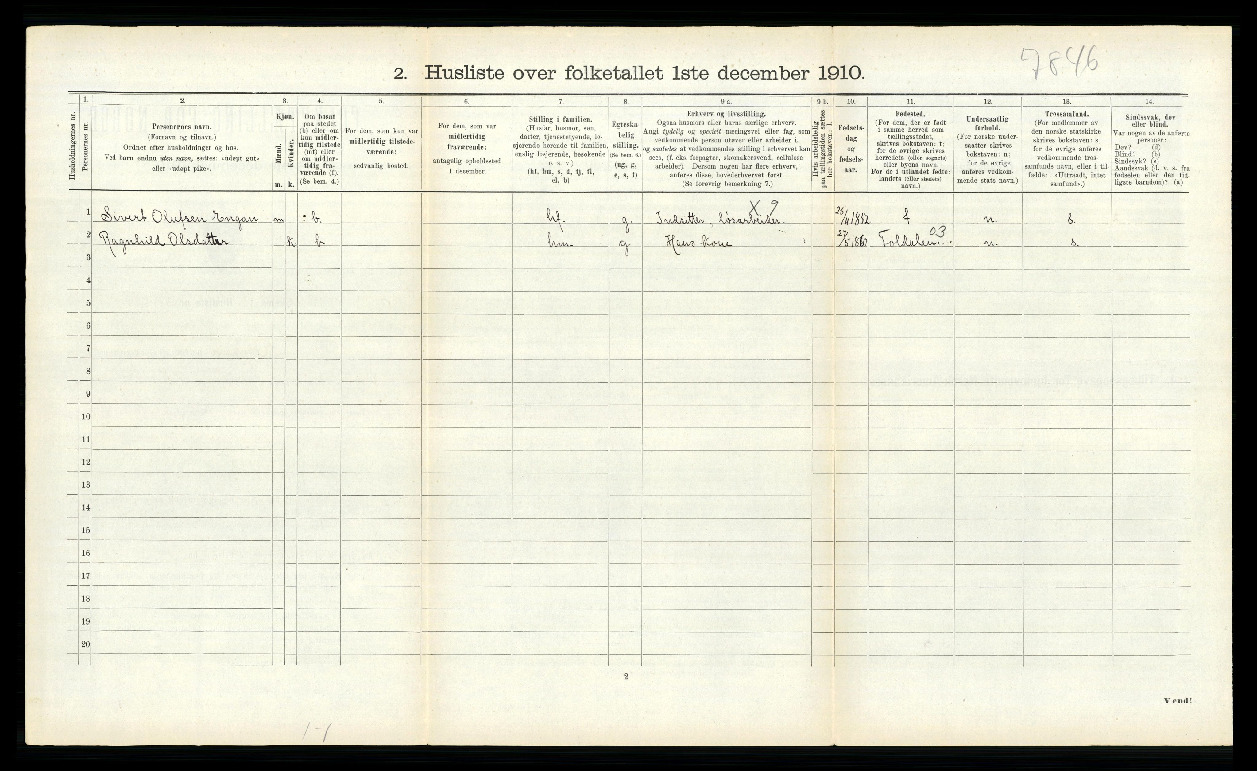 RA, Folketelling 1910 for 1634 Oppdal herred, 1910, s. 494