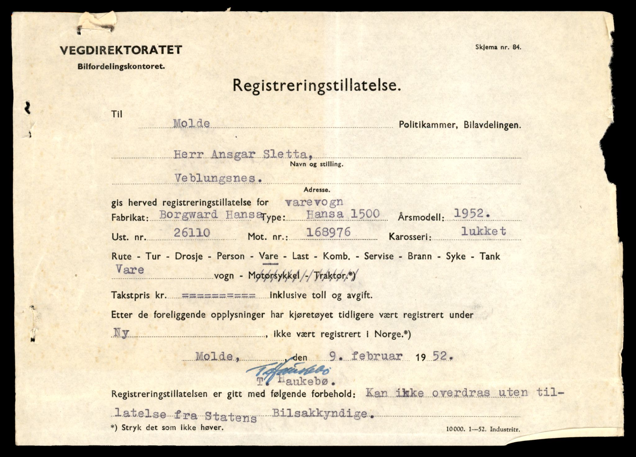 Møre og Romsdal vegkontor - Ålesund trafikkstasjon, AV/SAT-A-4099/F/Fe/L0049: Registreringskort for kjøretøy T 14864 - T 18613, 1927-1998, s. 3029