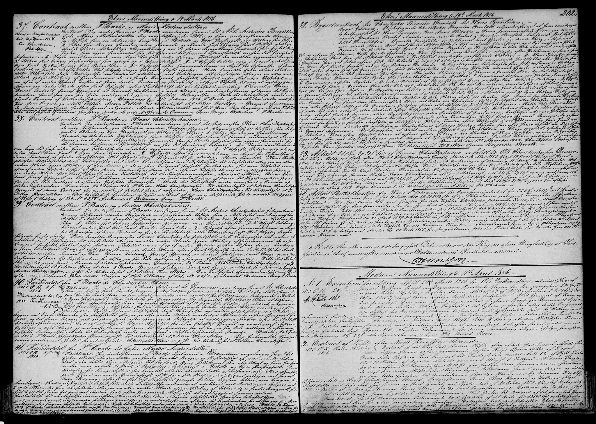 Eiker, Modum og Sigdal sorenskriveri, SAKO/A-123/G/Ga/Gaa/L0014: Pantebok nr. I 14, 1854-1857, s. 202