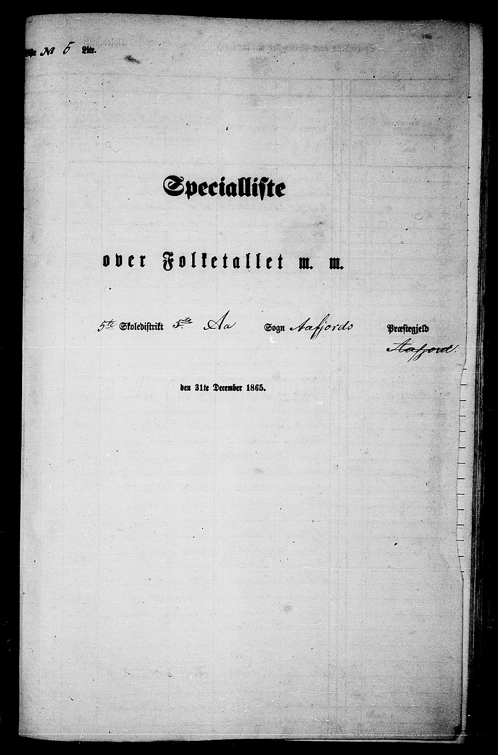 RA, Folketelling 1865 for 1630P Aafjorden prestegjeld, 1865, s. 60