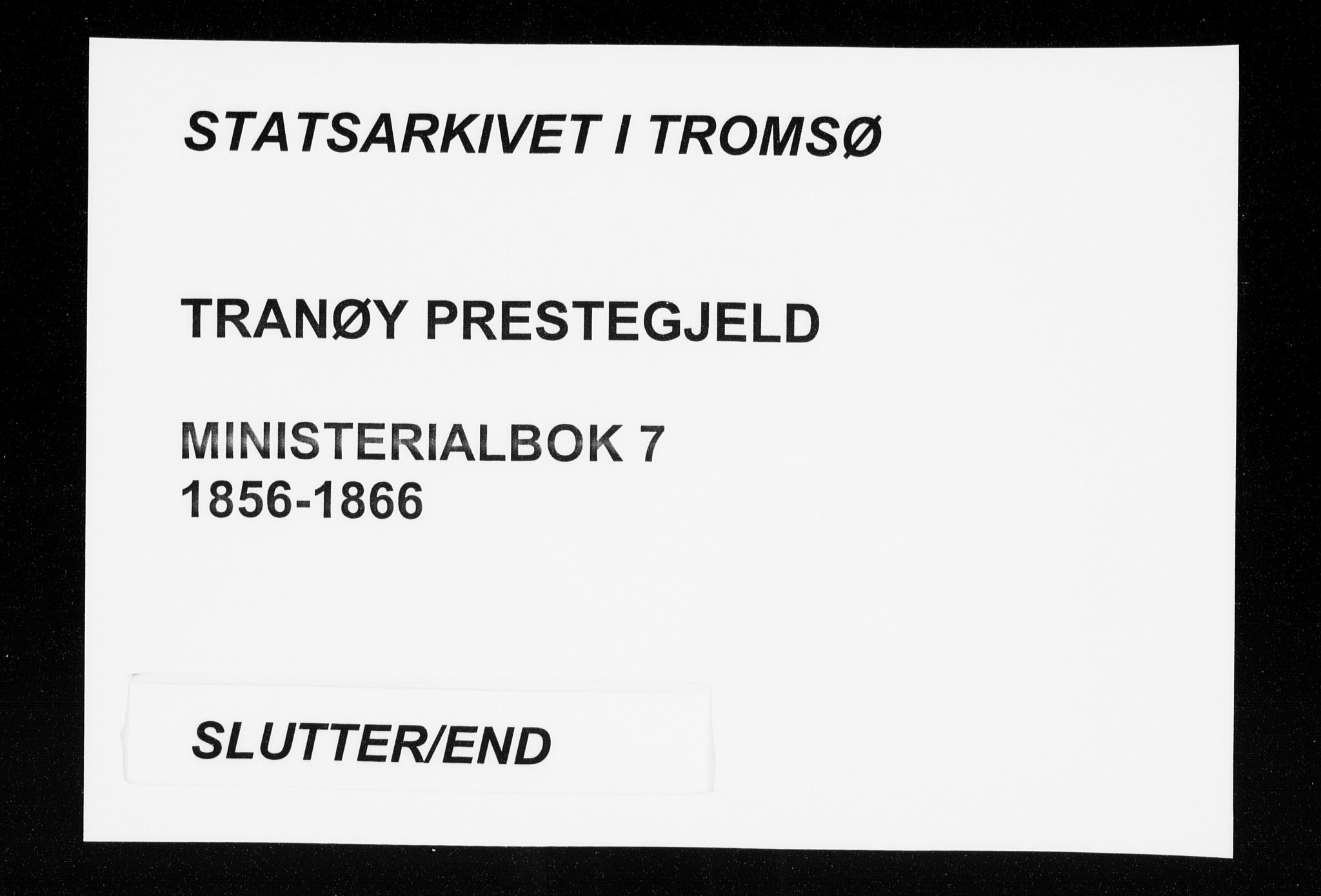 Tranøy sokneprestkontor, SATØ/S-1313/I/Ia/Iaa/L0007kirke: Ministerialbok nr. 7, 1856-1866