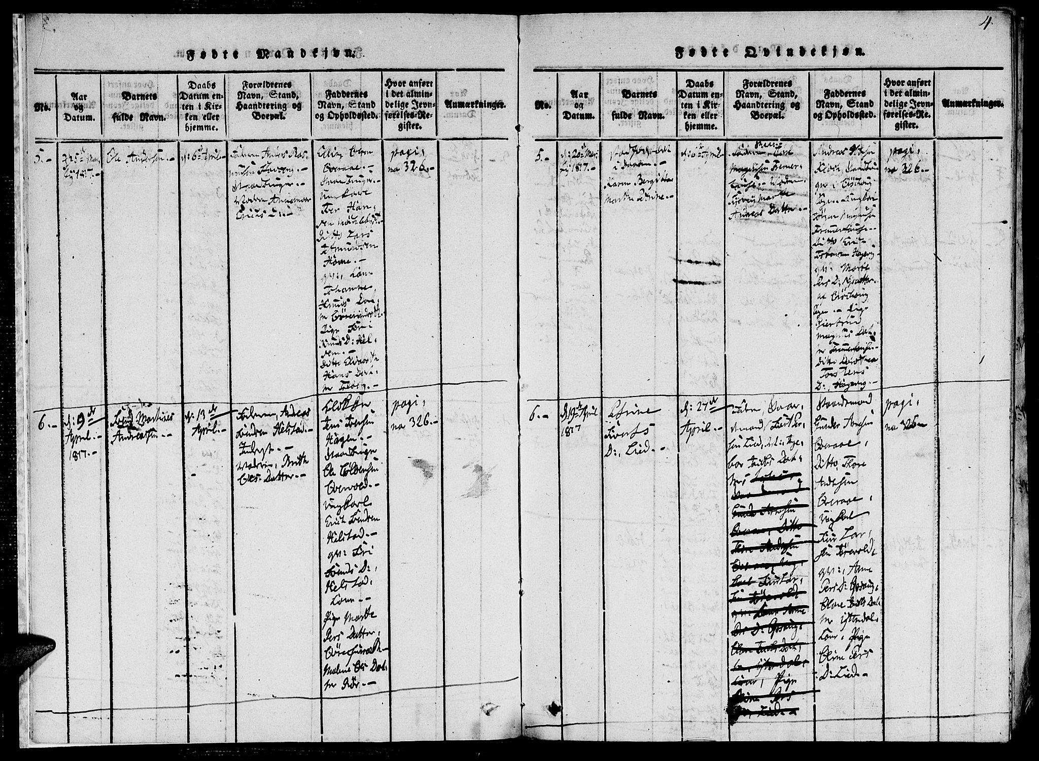 Ministerialprotokoller, klokkerbøker og fødselsregistre - Møre og Romsdal, AV/SAT-A-1454/520/L0273: Ministerialbok nr. 520A03, 1817-1826, s. 4
