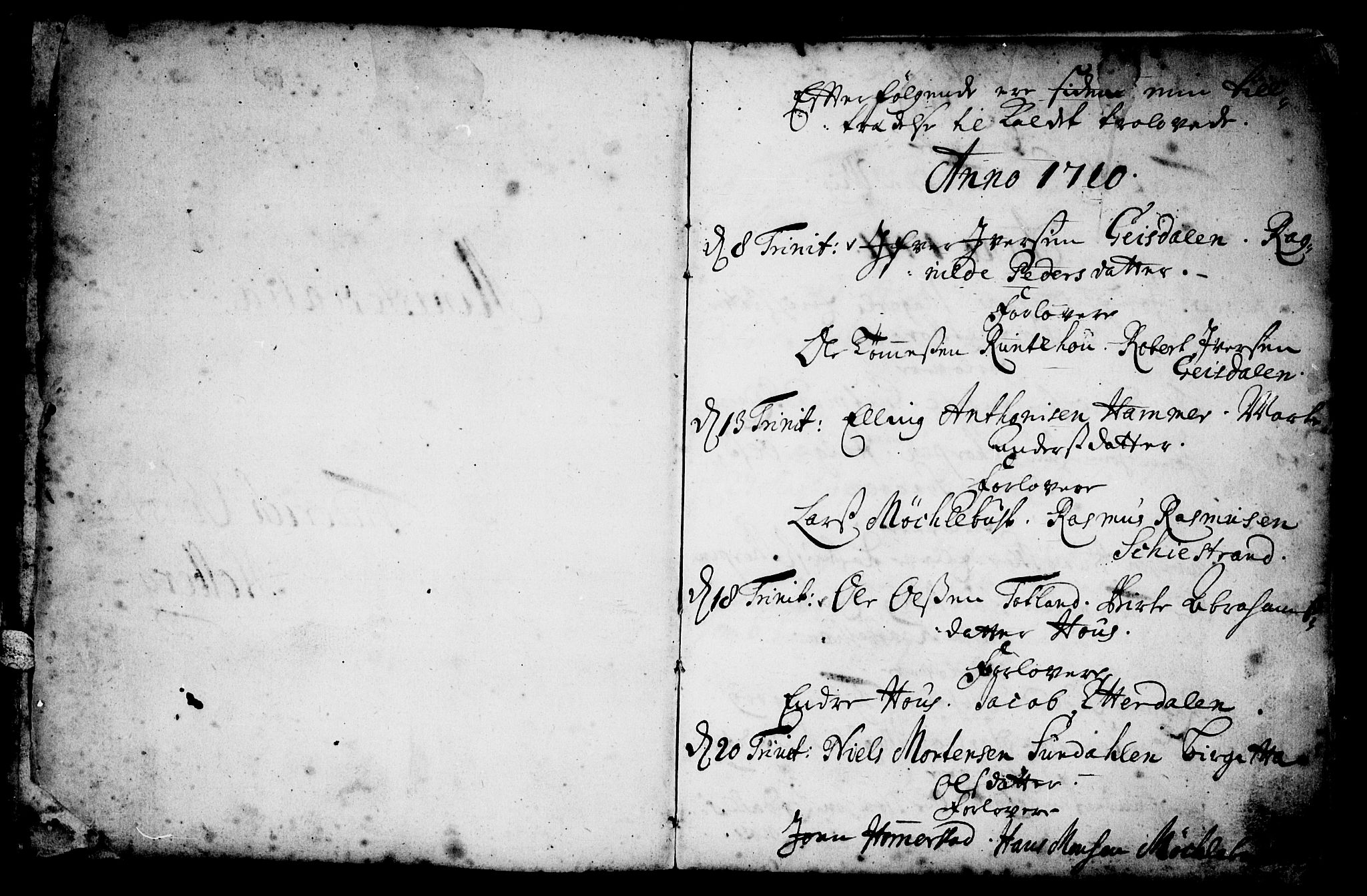 Davik sokneprestembete, AV/SAB-A-79701/H/Haa/Haaa/L0001: Ministerialbok nr. A 1, 1710-1742, s. 2
