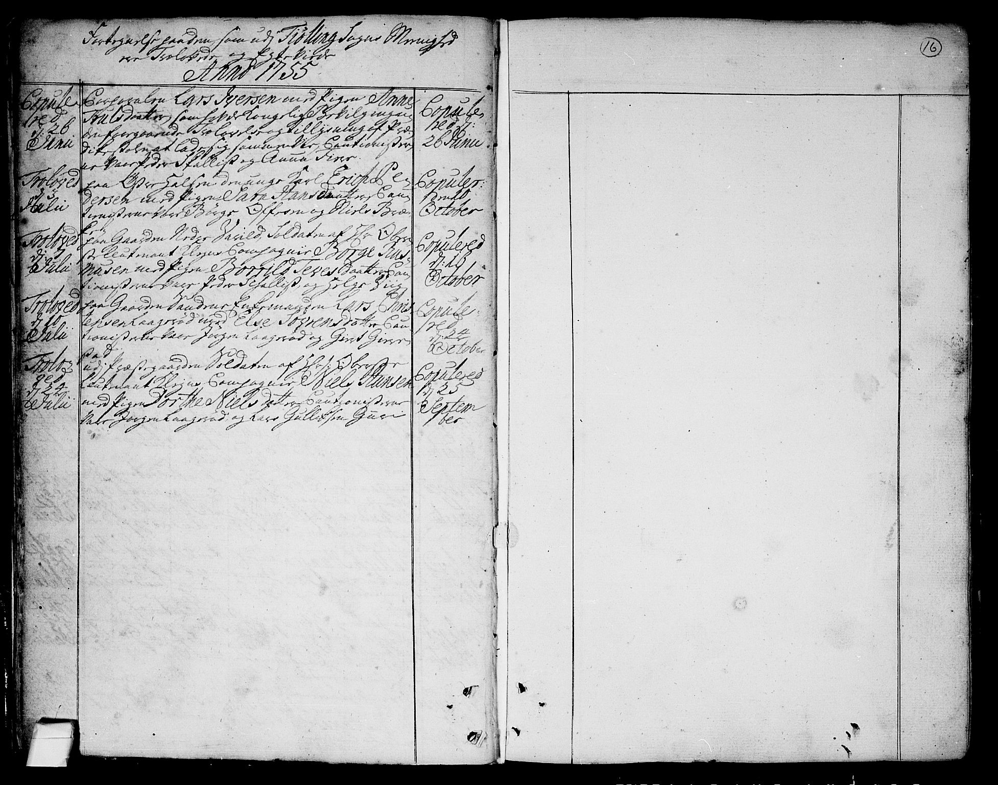 Tjølling kirkebøker, SAKO/A-60/F/Fa/L0003: Ministerialbok nr. 3, 1735-1778, s. 16