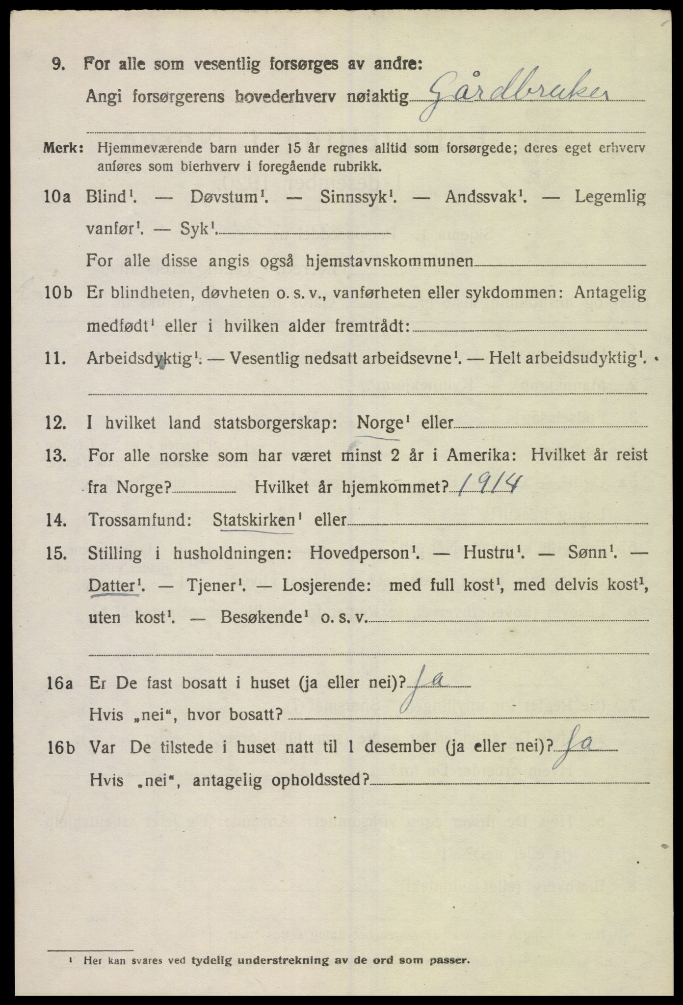 SAK, Folketelling 1920 for 1030 Spangereid herred, 1920, s. 1700