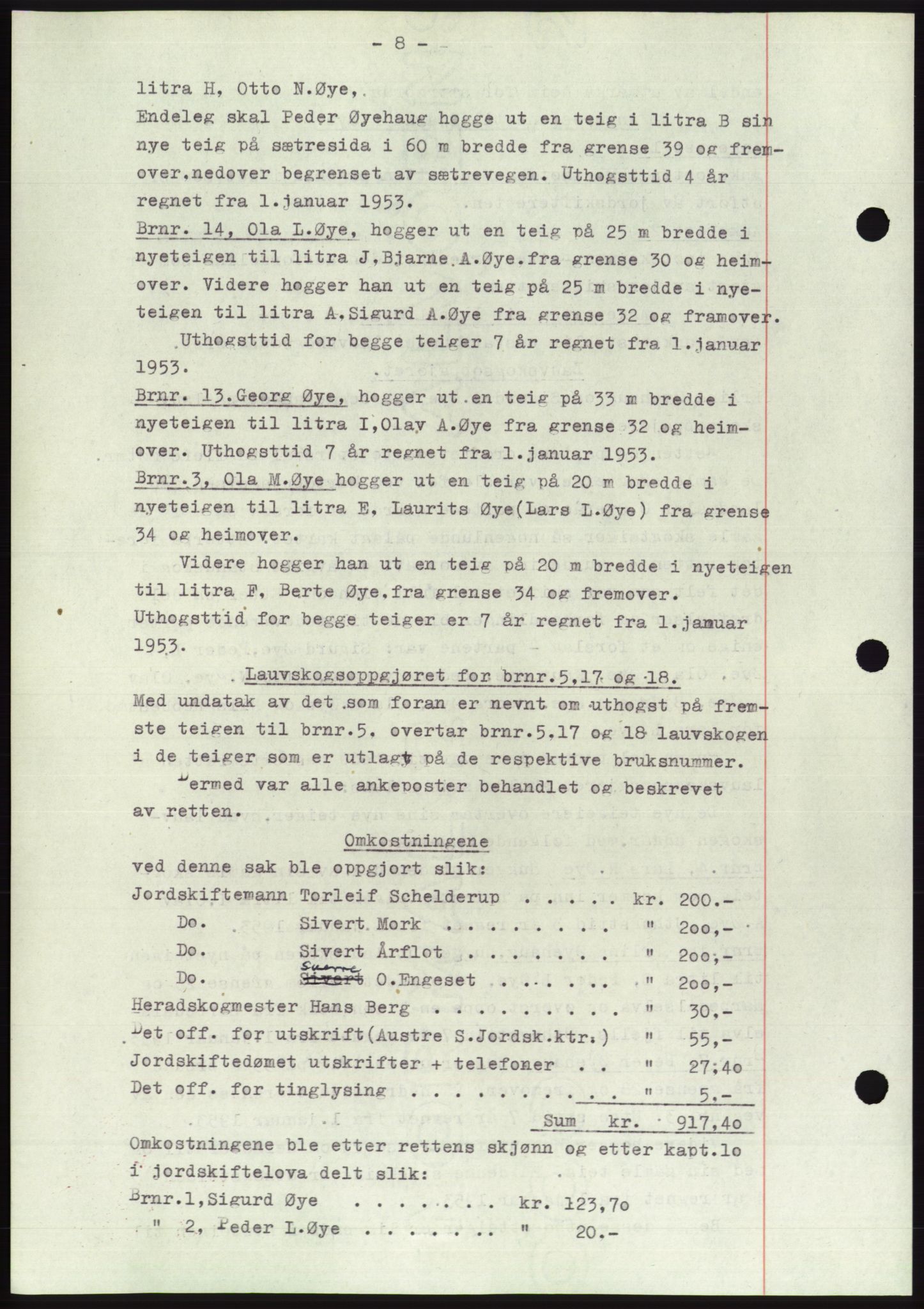 Søre Sunnmøre sorenskriveri, AV/SAT-A-4122/1/2/2C/L0094: Pantebok nr. 20A, 1953-1953, Dagboknr: 477/1953