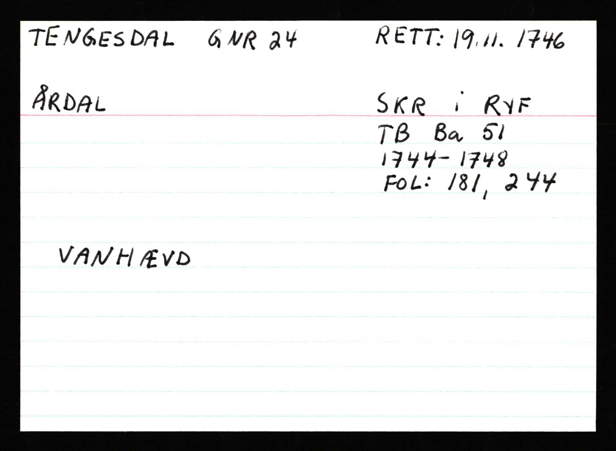 Statsarkivet i Stavanger, AV/SAST-A-101971/03/Y/Ym/L0060: Åstedskort sortert etter gårdsnavn: Tengesdal - Tjørn, 1600-1950, s. 8