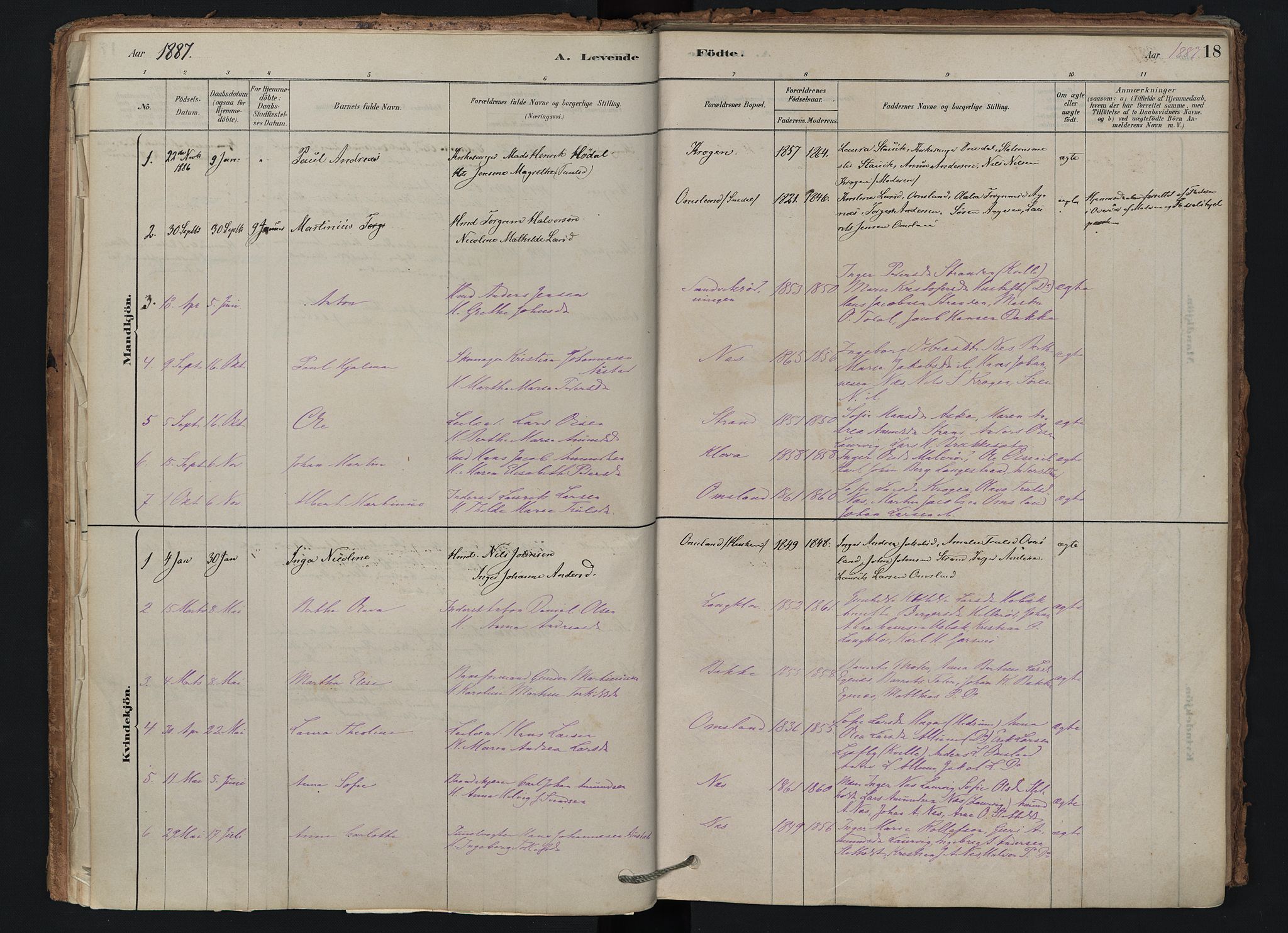 Brunlanes kirkebøker, SAKO/A-342/F/Fd/L0001: Ministerialbok nr. IV 1, 1878-1917, s. 18