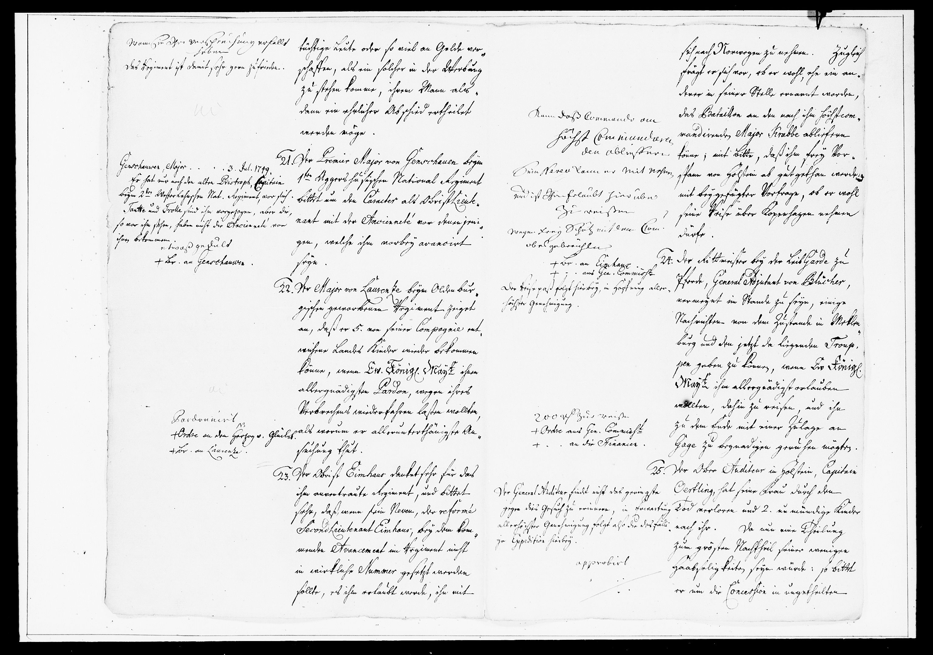 Krigskollegiet, Krigskancelliet, DRA/A-0006/-/1315-1333: Refererede sager, 1759, s. 7