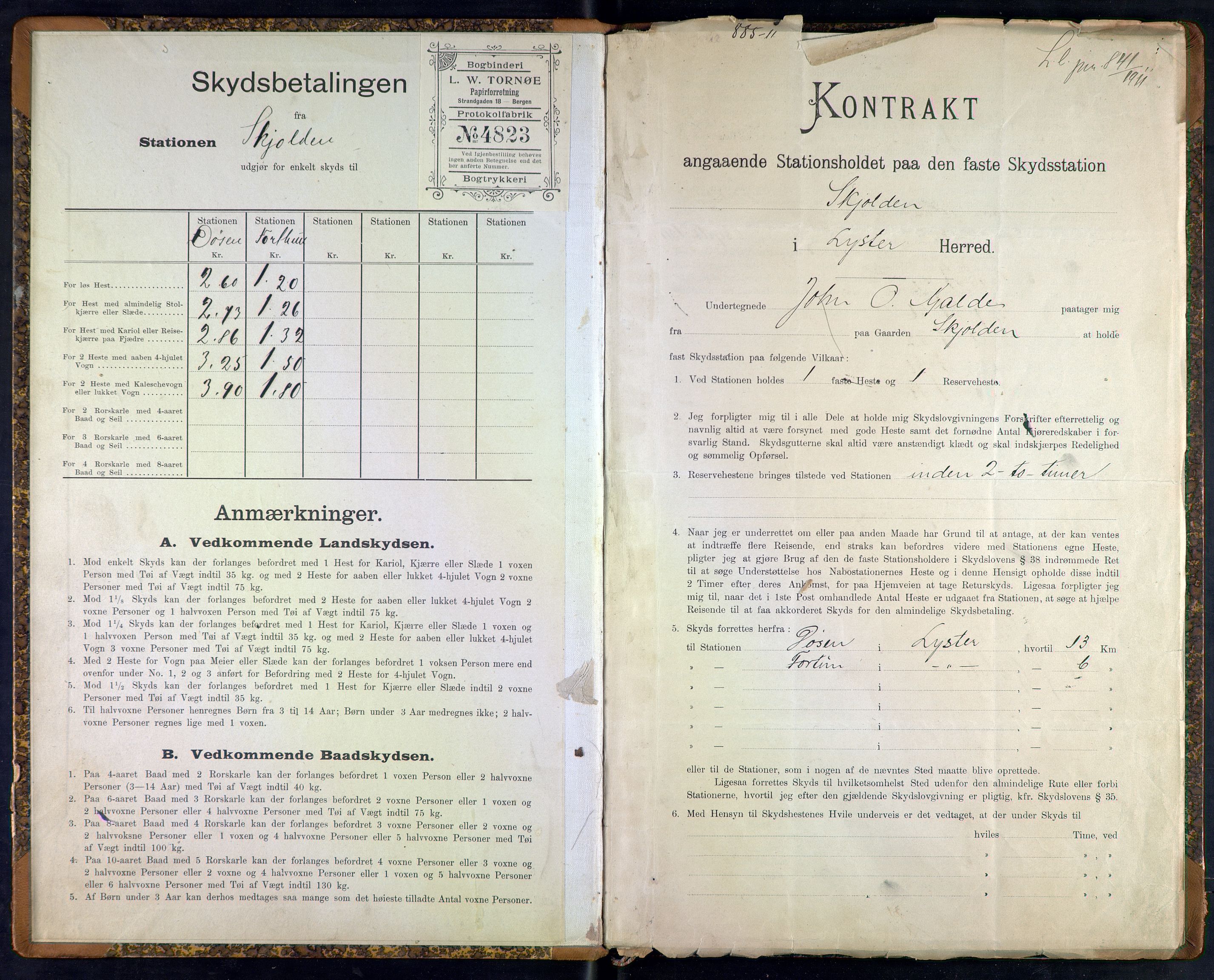 Lensmannen i Luster, SAB/A-29301/0021/L0002: Dagbok for skysstasjonen, Skjolden, 1912-1918