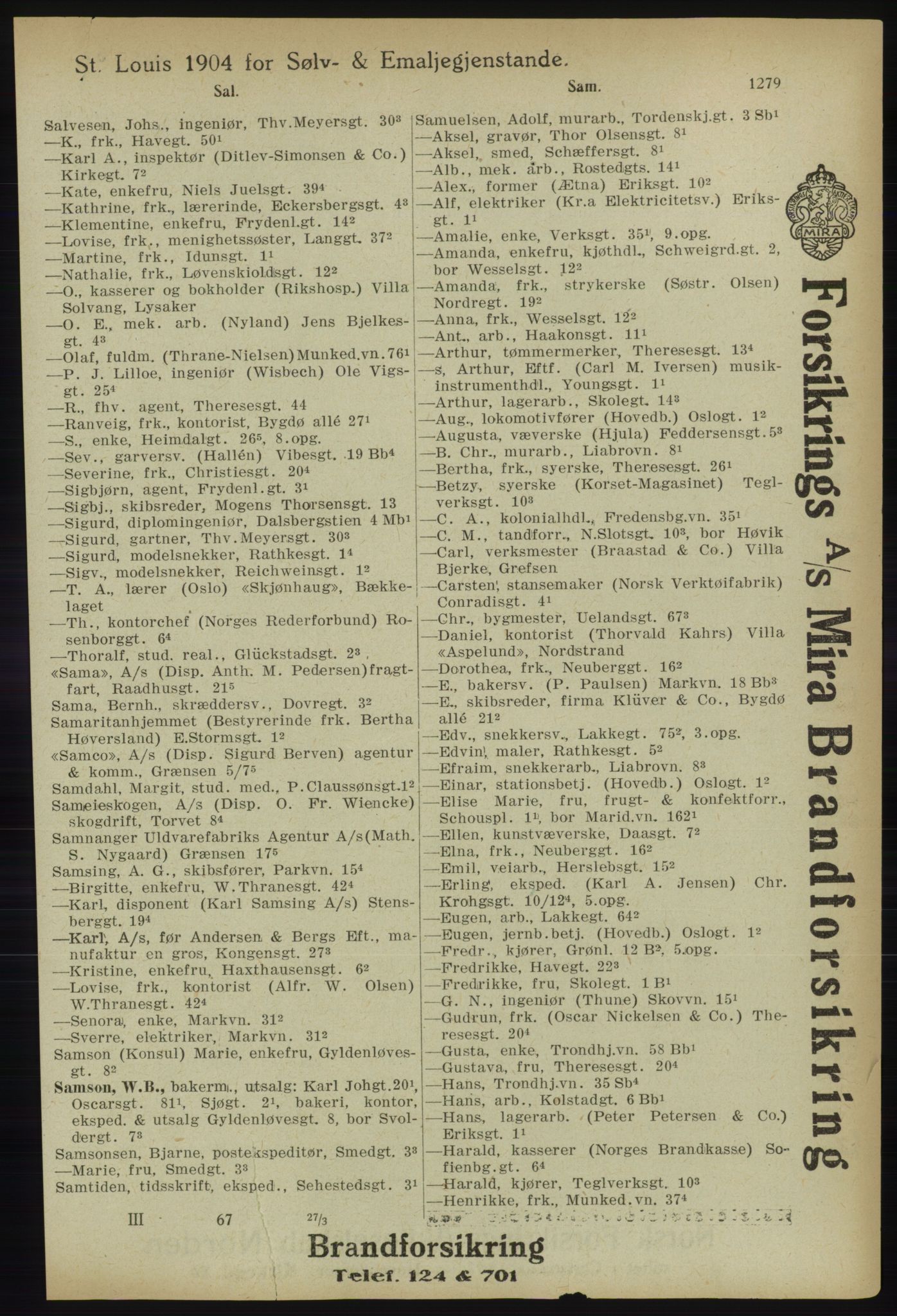 Kristiania/Oslo adressebok, PUBL/-, 1918, s. 1304