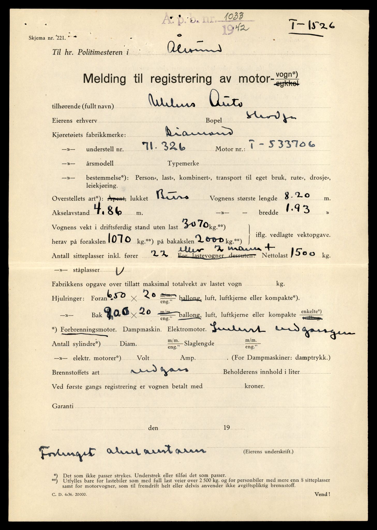 Møre og Romsdal vegkontor - Ålesund trafikkstasjon, AV/SAT-A-4099/F/Fe/L0034: Registreringskort for kjøretøy T 12500 - T 12652, 1927-1998, s. 2856