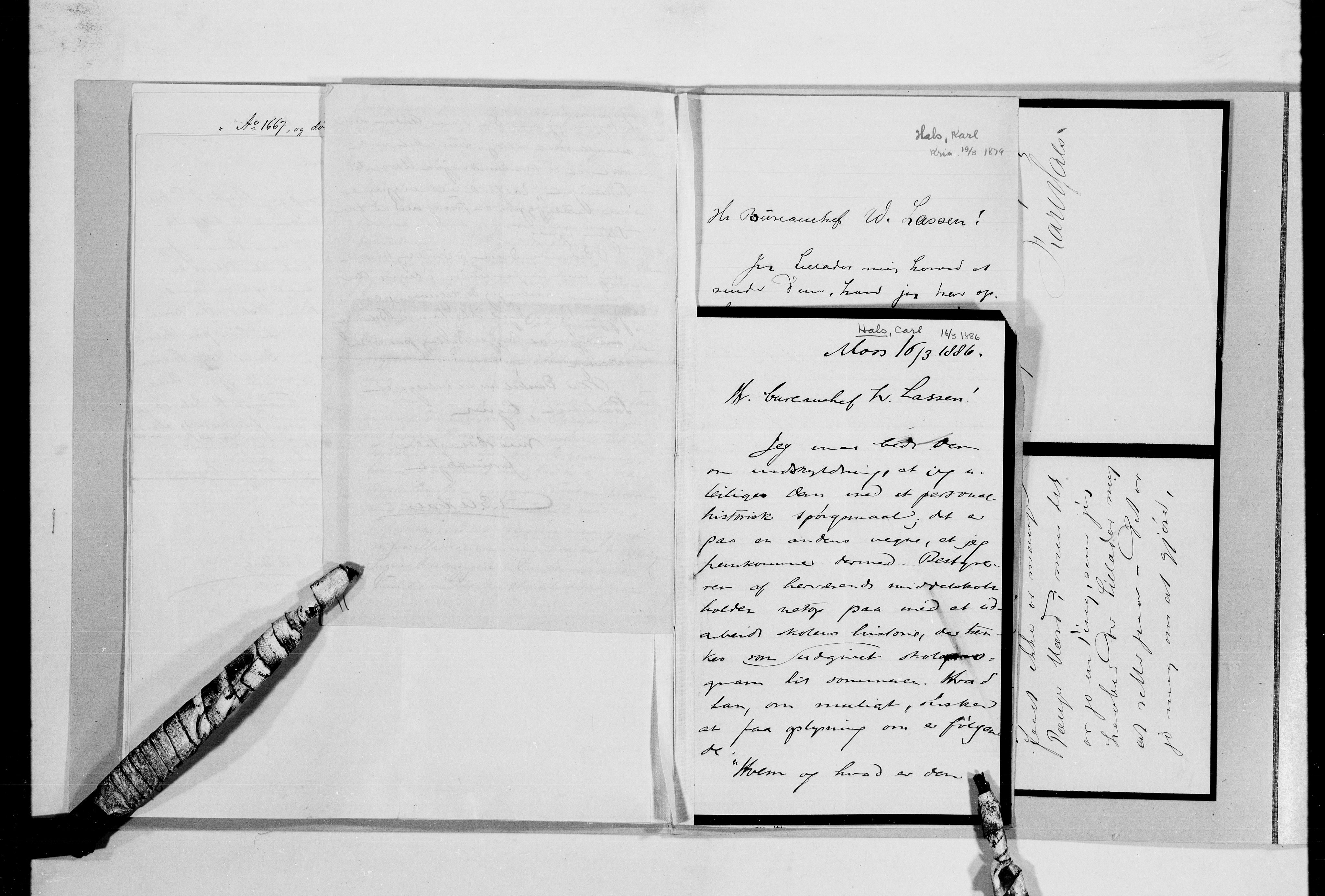 Lassens samlinger, AV/RA-PA-0051/G/L0098: Alfabetisk ordnede brev til Wilhelm Lassen: Hagemann - Jørgensen, 1815-1907, s. 18