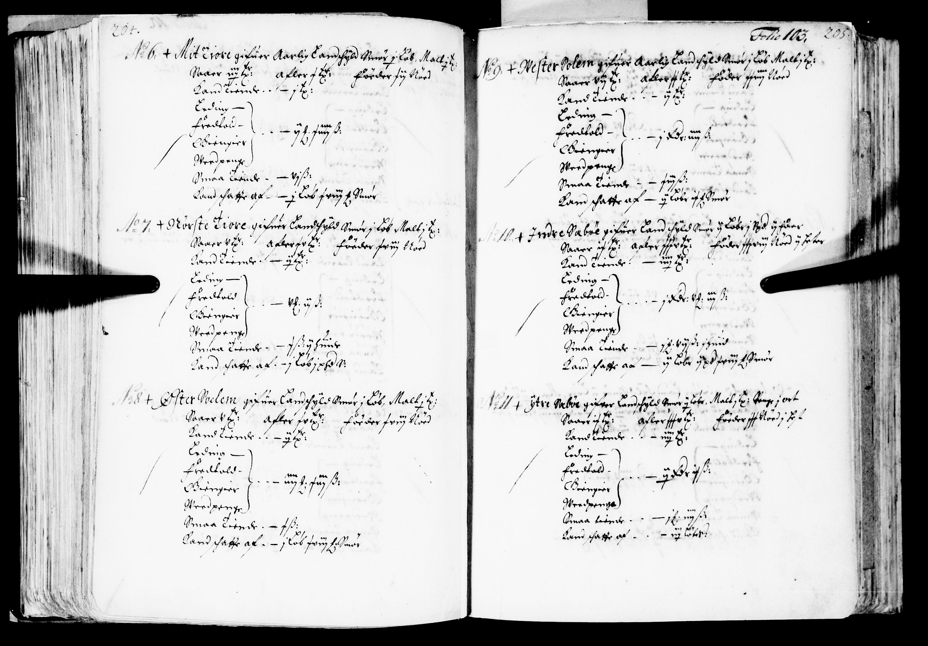 Rentekammeret inntil 1814, Realistisk ordnet avdeling, RA/EA-4070/N/Nb/Nba/L0039: Nordhordland fogderi, 1667, s. 102b-103a