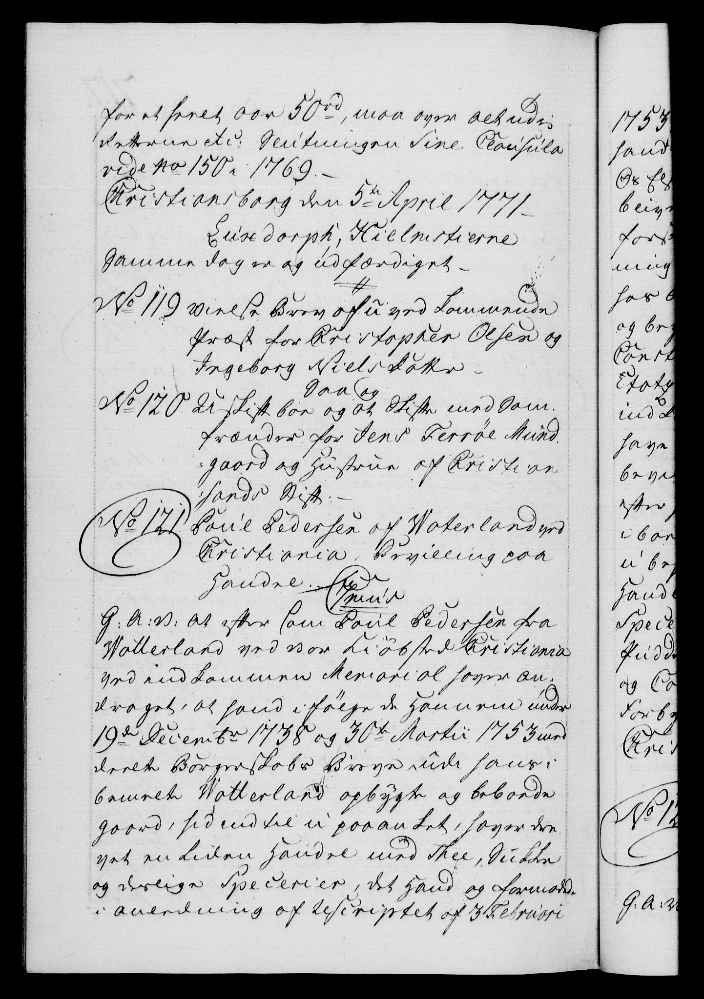 Danske Kanselli 1572-1799, AV/RA-EA-3023/F/Fc/Fca/Fcaa/L0044: Norske registre, 1769-1771, s. 717b