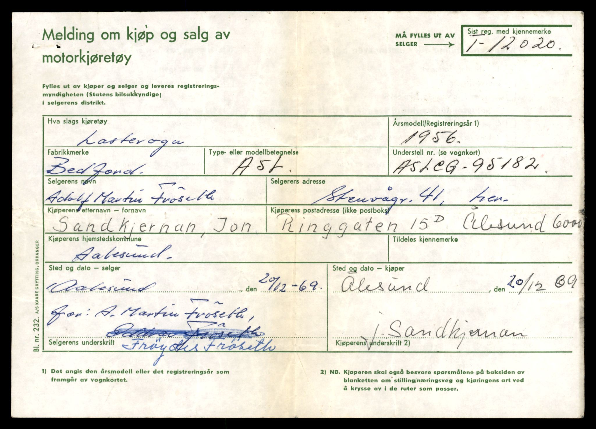 Møre og Romsdal vegkontor - Ålesund trafikkstasjon, AV/SAT-A-4099/F/Fe/L0032: Registreringskort for kjøretøy T 11997 - T 12149, 1927-1998, s. 755