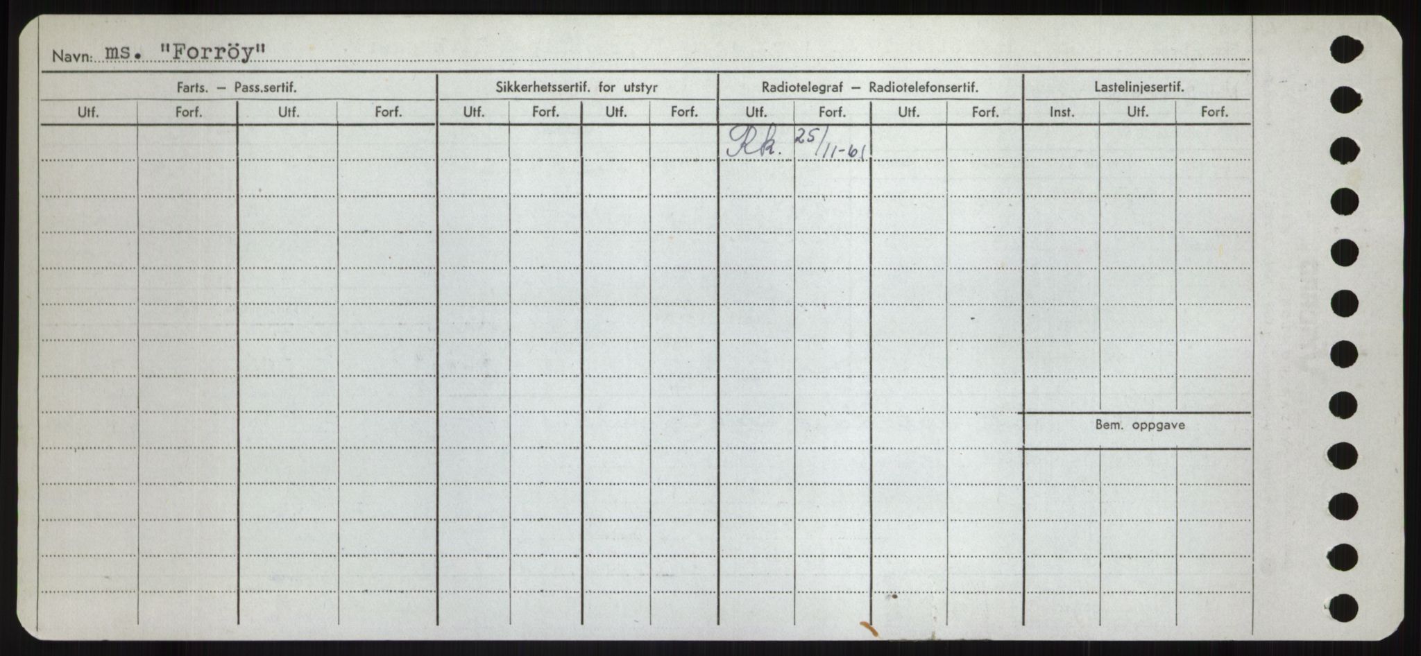 Sjøfartsdirektoratet med forløpere, Skipsmålingen, RA/S-1627/H/Hd/L0011: Fartøy, Fla-Får, s. 180