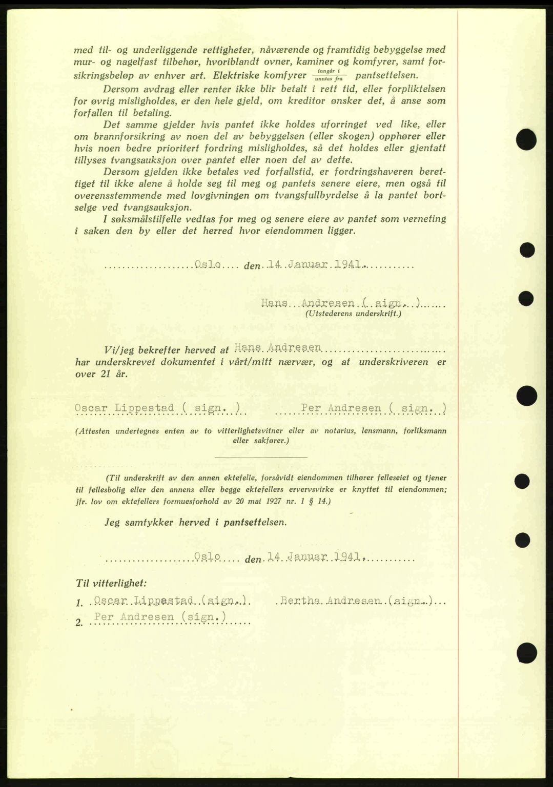 Moss sorenskriveri, SAO/A-10168: Pantebok nr. B10, 1940-1941, Dagboknr: 212/1941