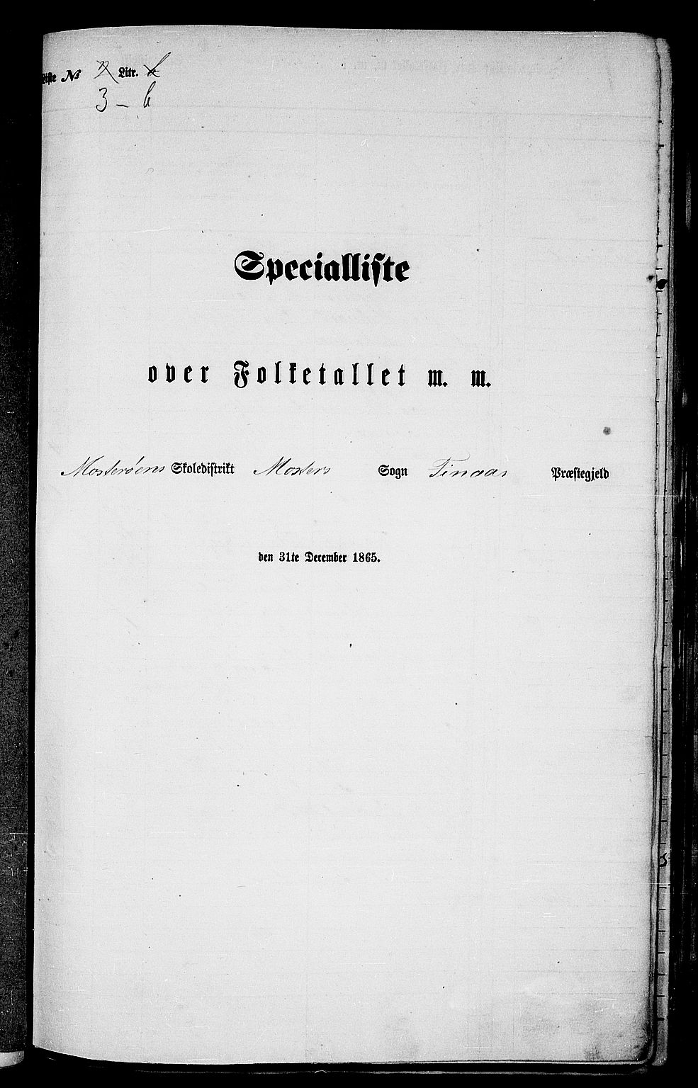 RA, Folketelling 1865 for 1218P Finnås prestegjeld, 1865, s. 49