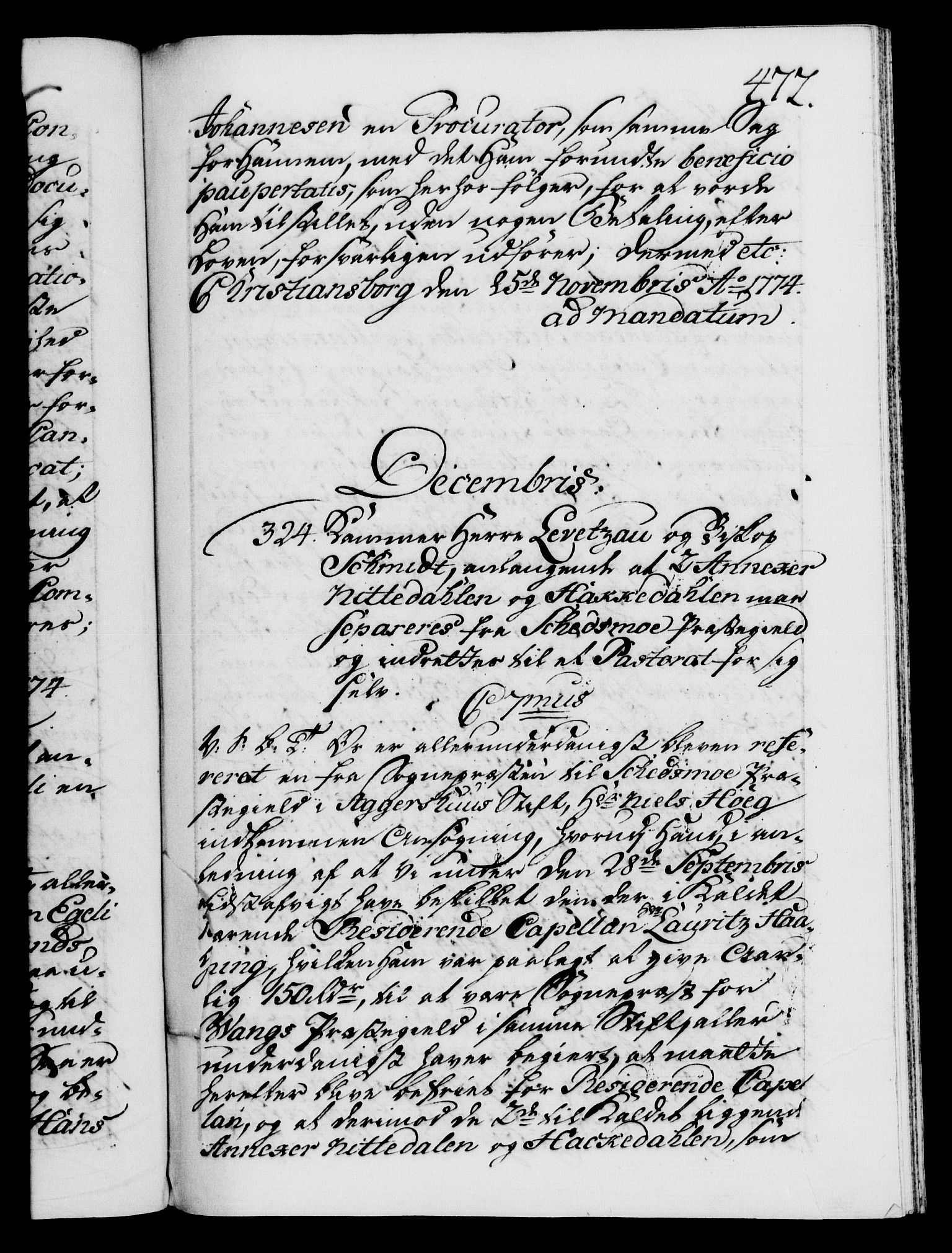 Danske Kanselli 1572-1799, AV/RA-EA-3023/F/Fc/Fca/Fcab/L0041: Norske tegnelser, 1773-1776, s. 472a