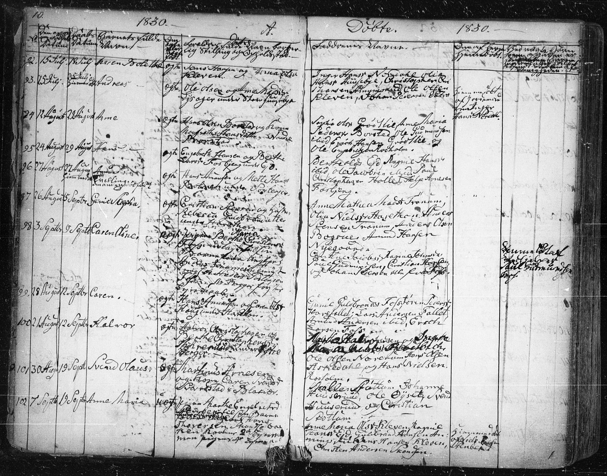 Aurskog prestekontor Kirkebøker, AV/SAO-A-10304a/F/Fa/L0006: Ministerialbok nr. I 6, 1829-1853, s. 10