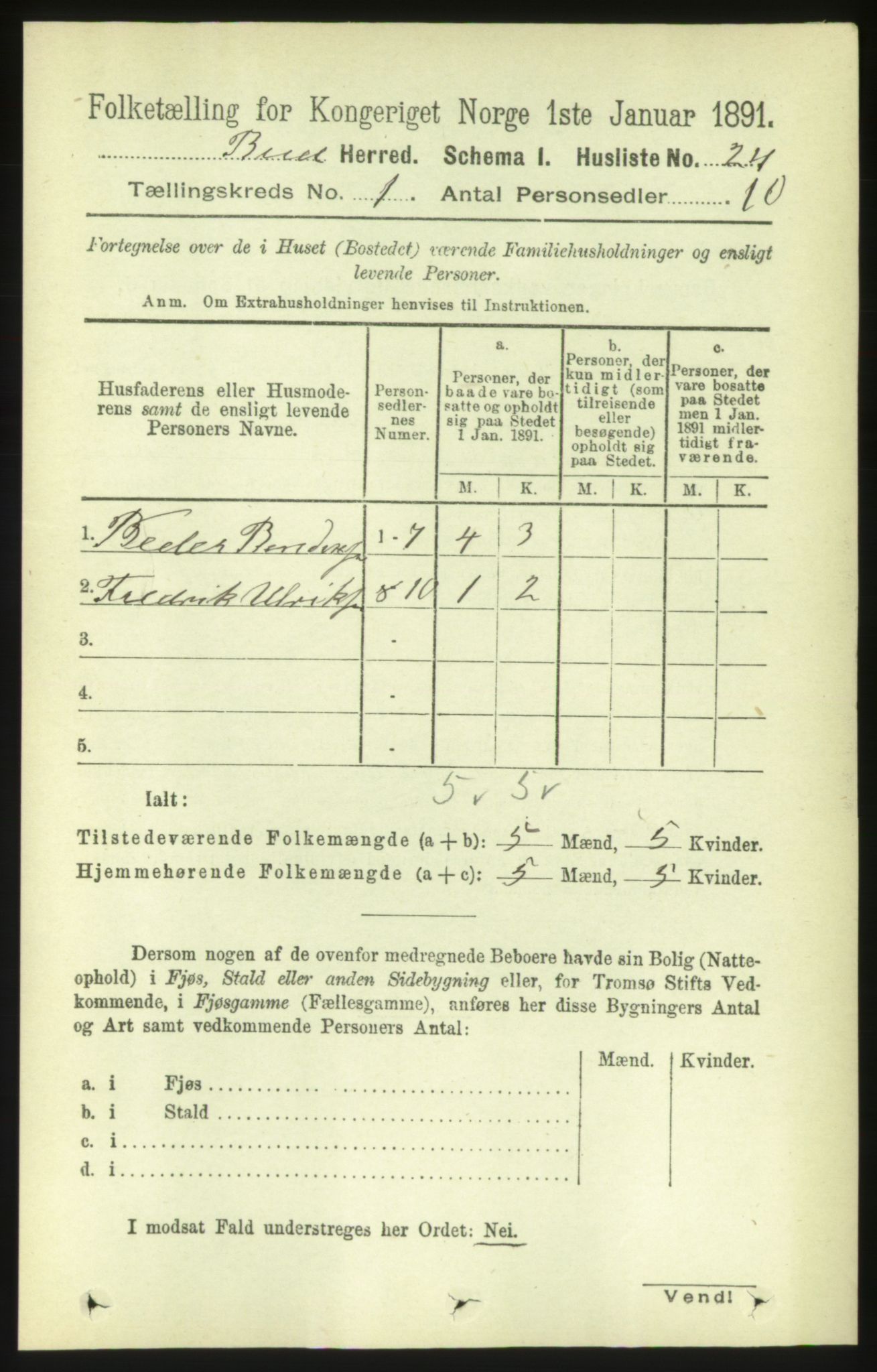 RA, Folketelling 1891 for 1549 Bud herred, 1891, s. 42