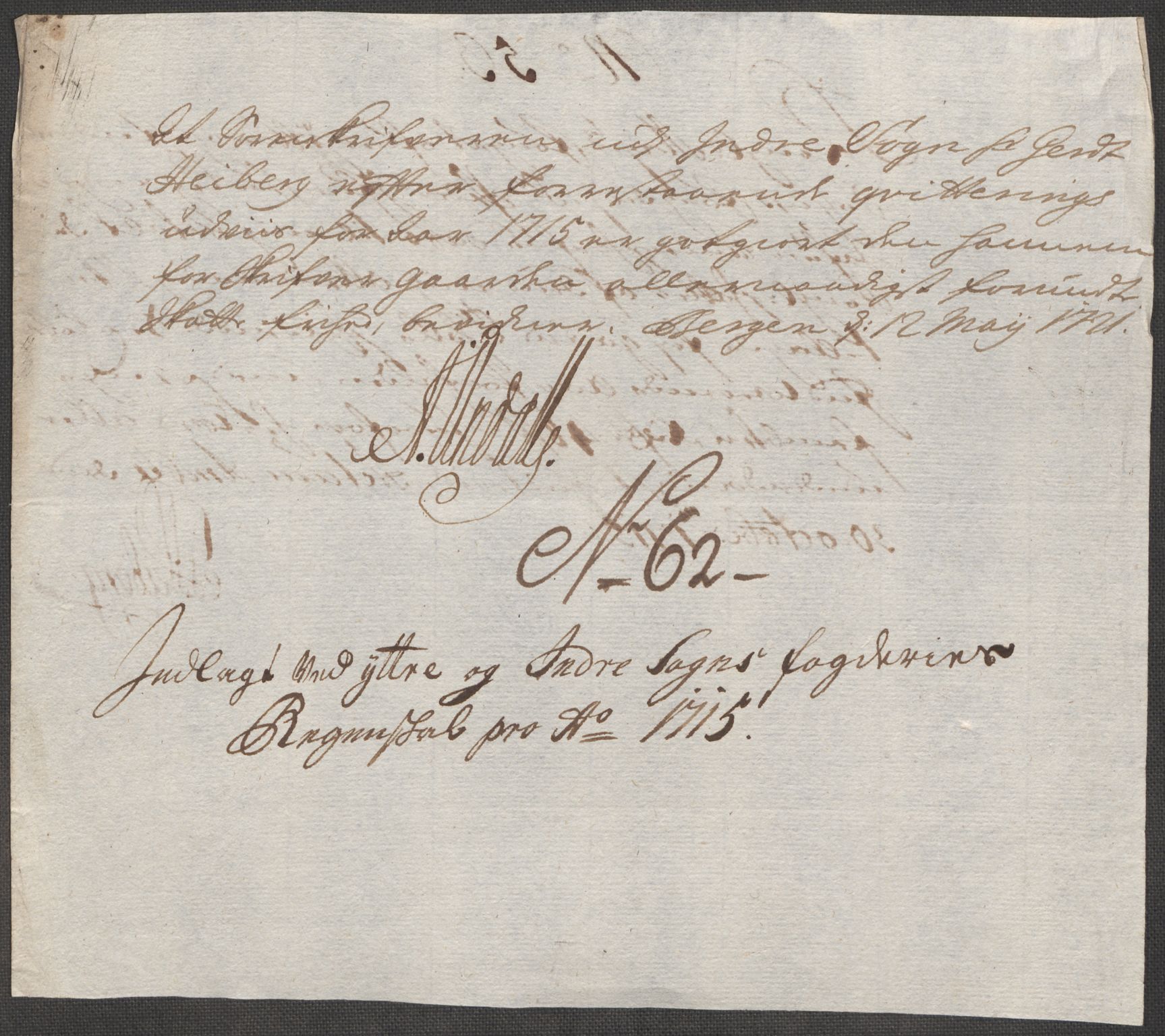 Rentekammeret inntil 1814, Reviderte regnskaper, Fogderegnskap, RA/EA-4092/R52/L3320: Fogderegnskap Sogn, 1715-1716, s. 285