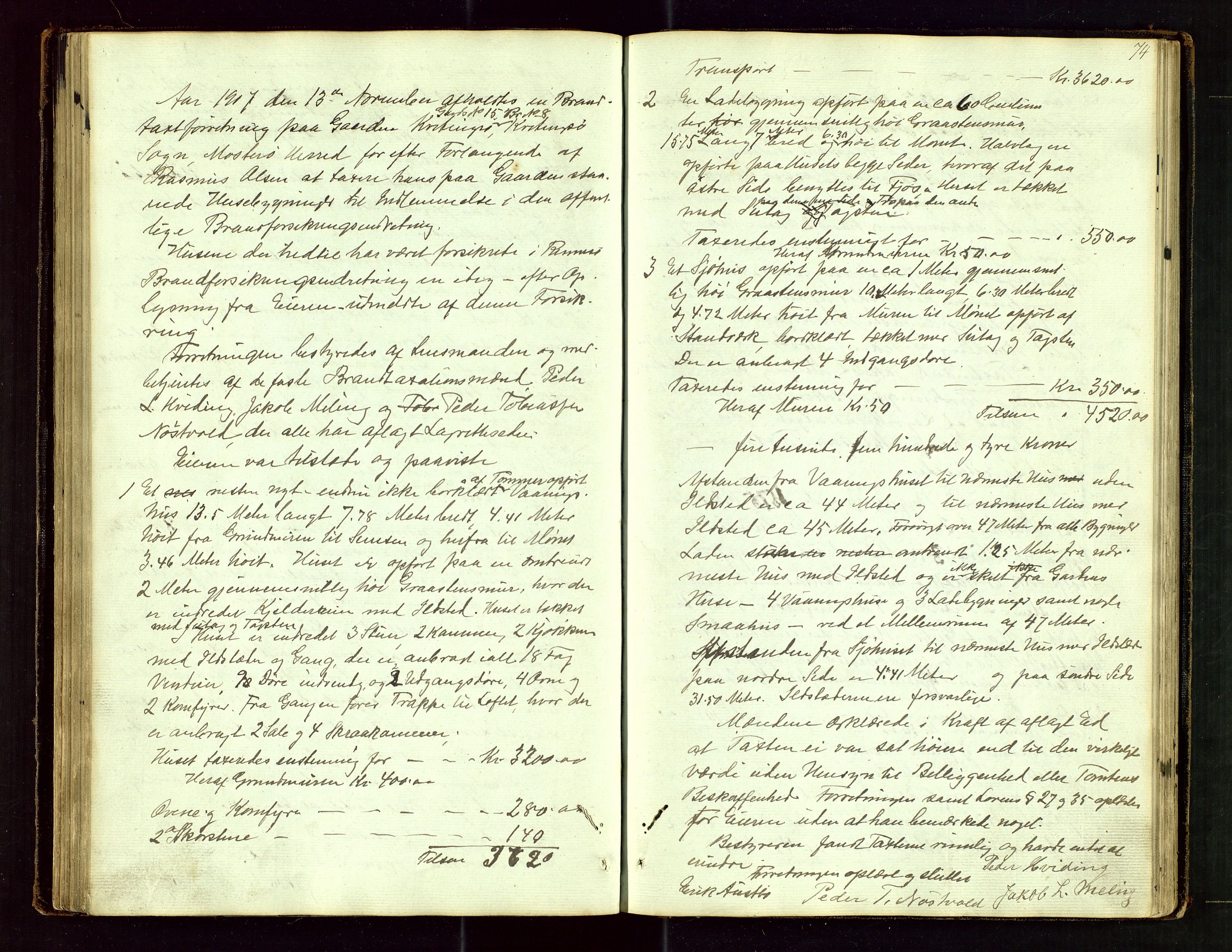 Rennesøy lensmannskontor, AV/SAST-A-100165/Goa/L0001: "Brandtaxations-Protocol for Rennesøe Thinglag", 1846-1923, s. 73b-74a