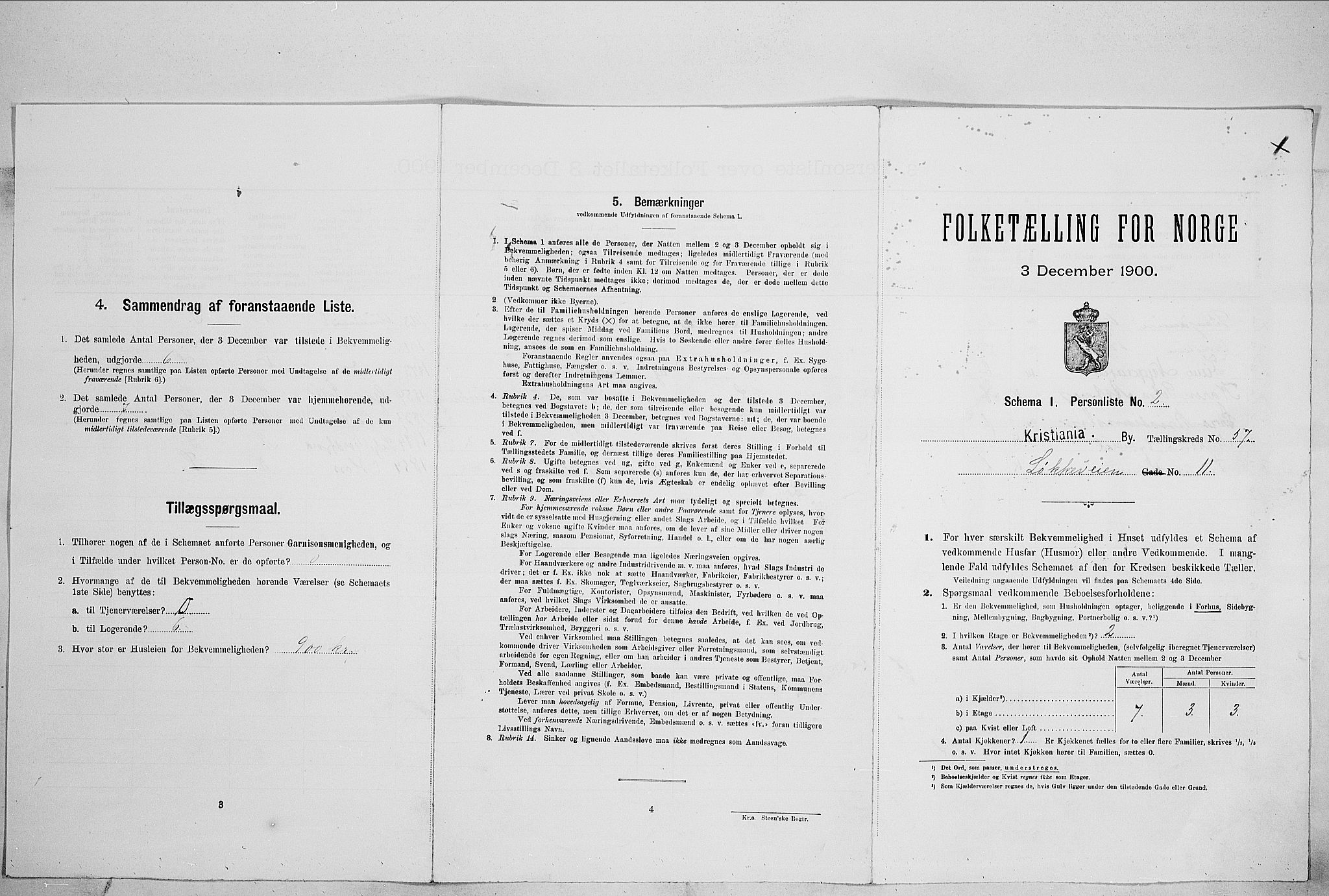 SAO, Folketelling 1900 for 0301 Kristiania kjøpstad, 1900, s. 53514